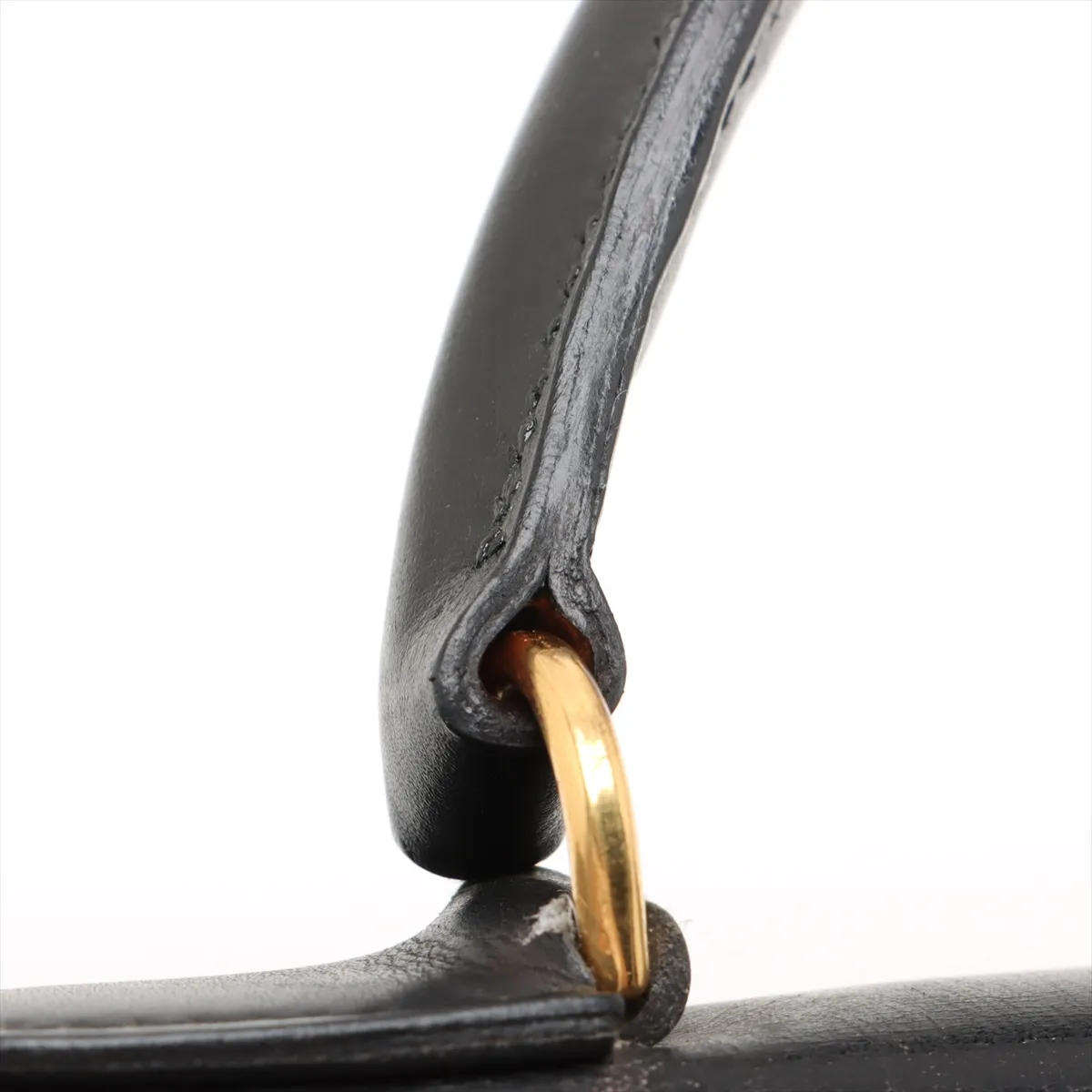 [Individually wrapped] Hermes Kelly 32 Serie Box Calf Black Gold Hardware F:1976 Cadena Unlock Hardened — view 12