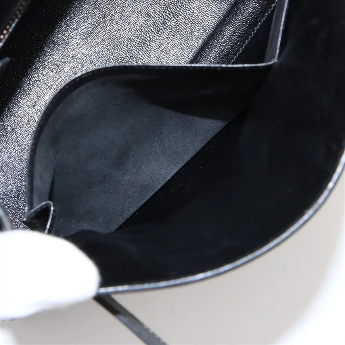 [Individually wrapped] Hermes Kelly 32 Serie Box Calf Black Gold Hardware F:1976 Cadena Unlock Hardened — view 10