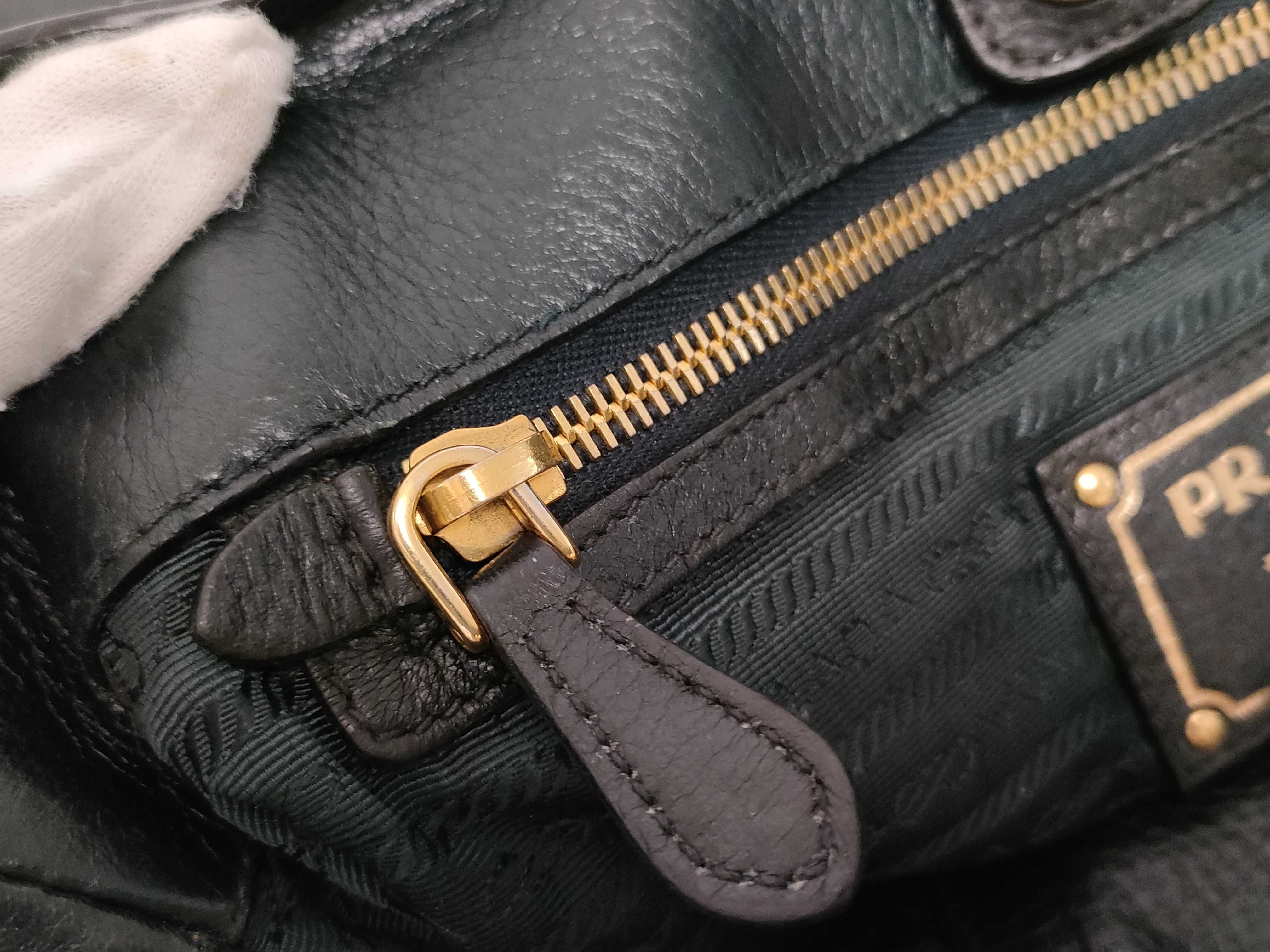grained leather tote bag shoulder bag serial number — view 11