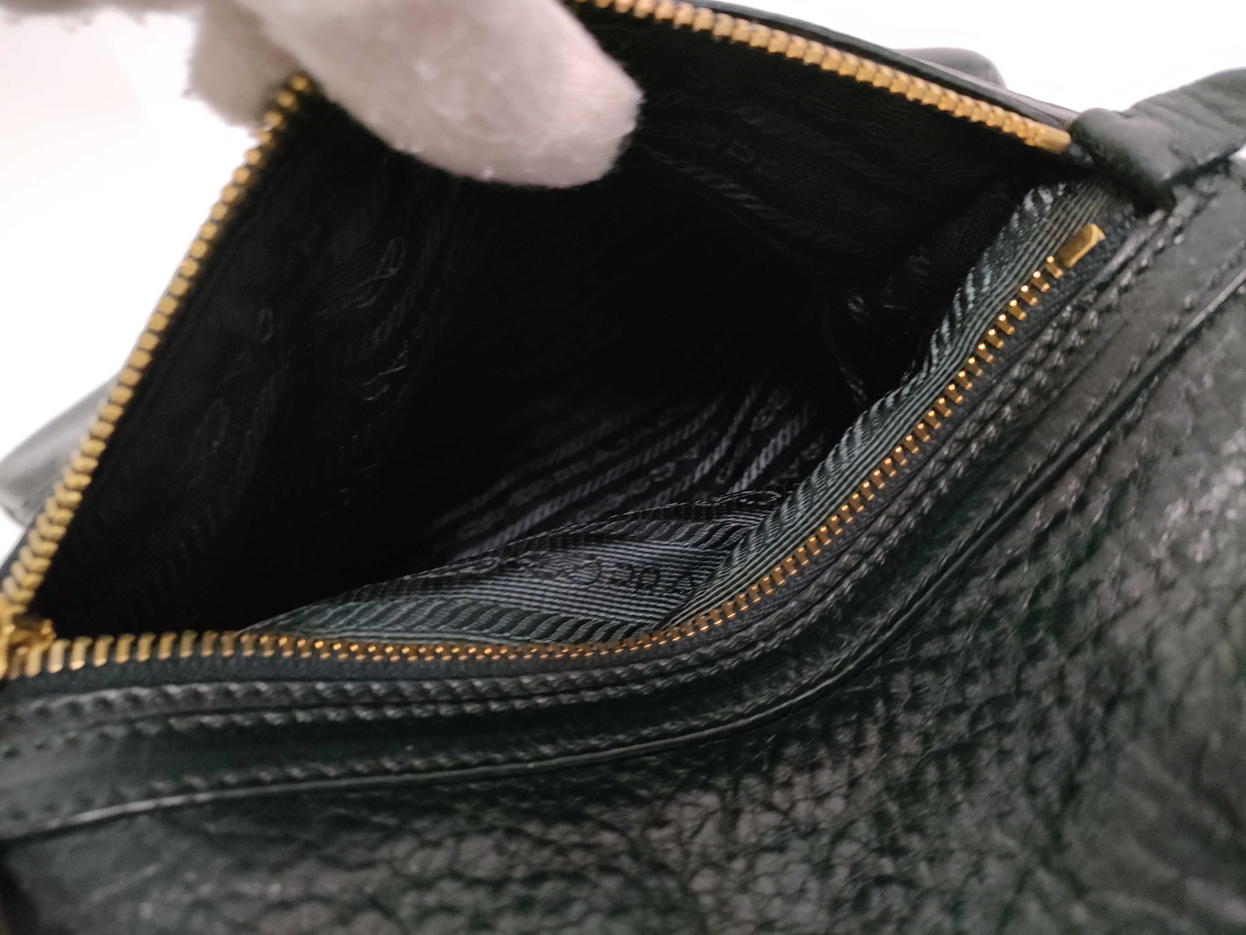 grained leather tote bag shoulder bag serial number — view 13
