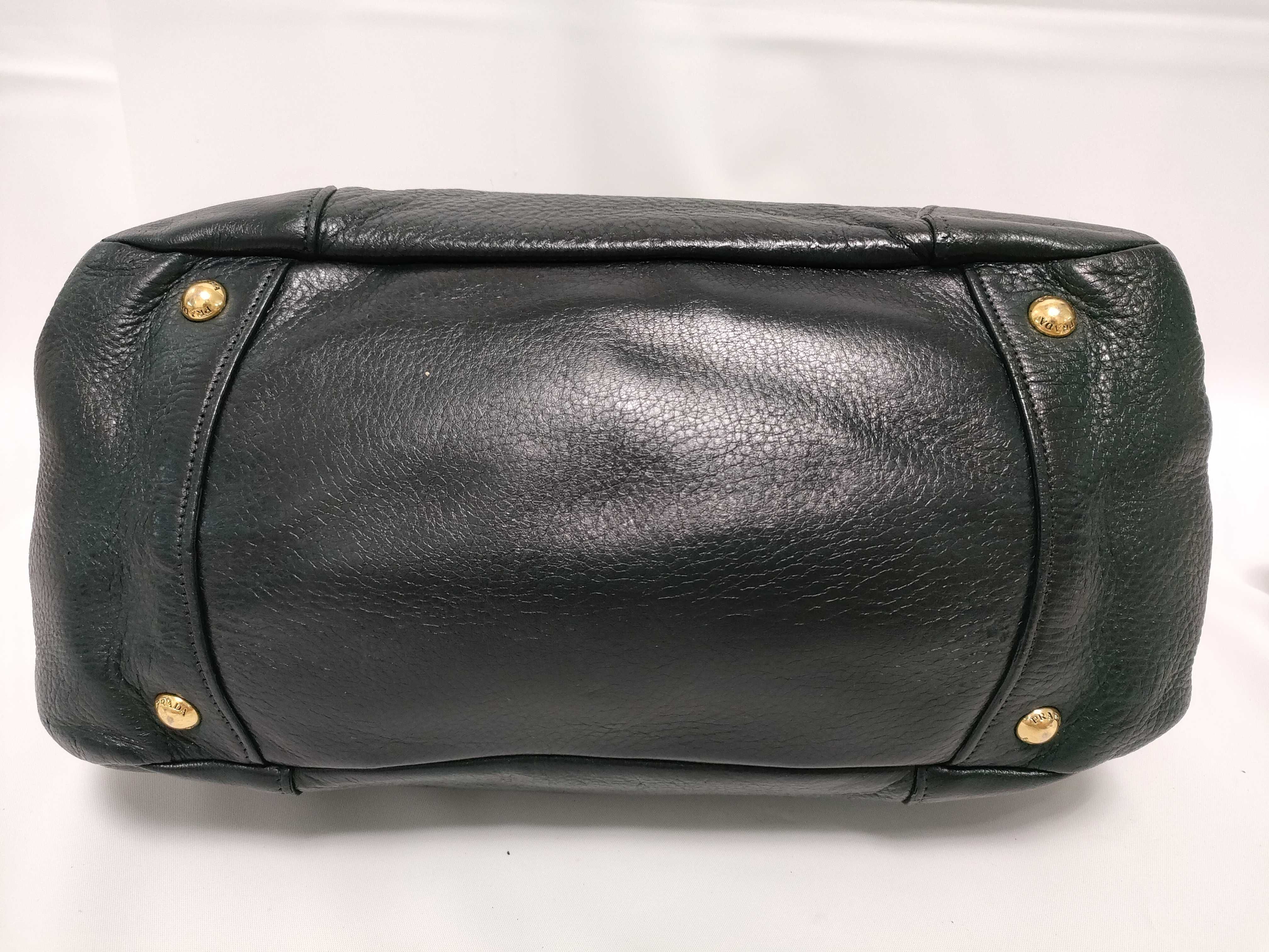 grained leather tote bag shoulder bag serial number — view 3