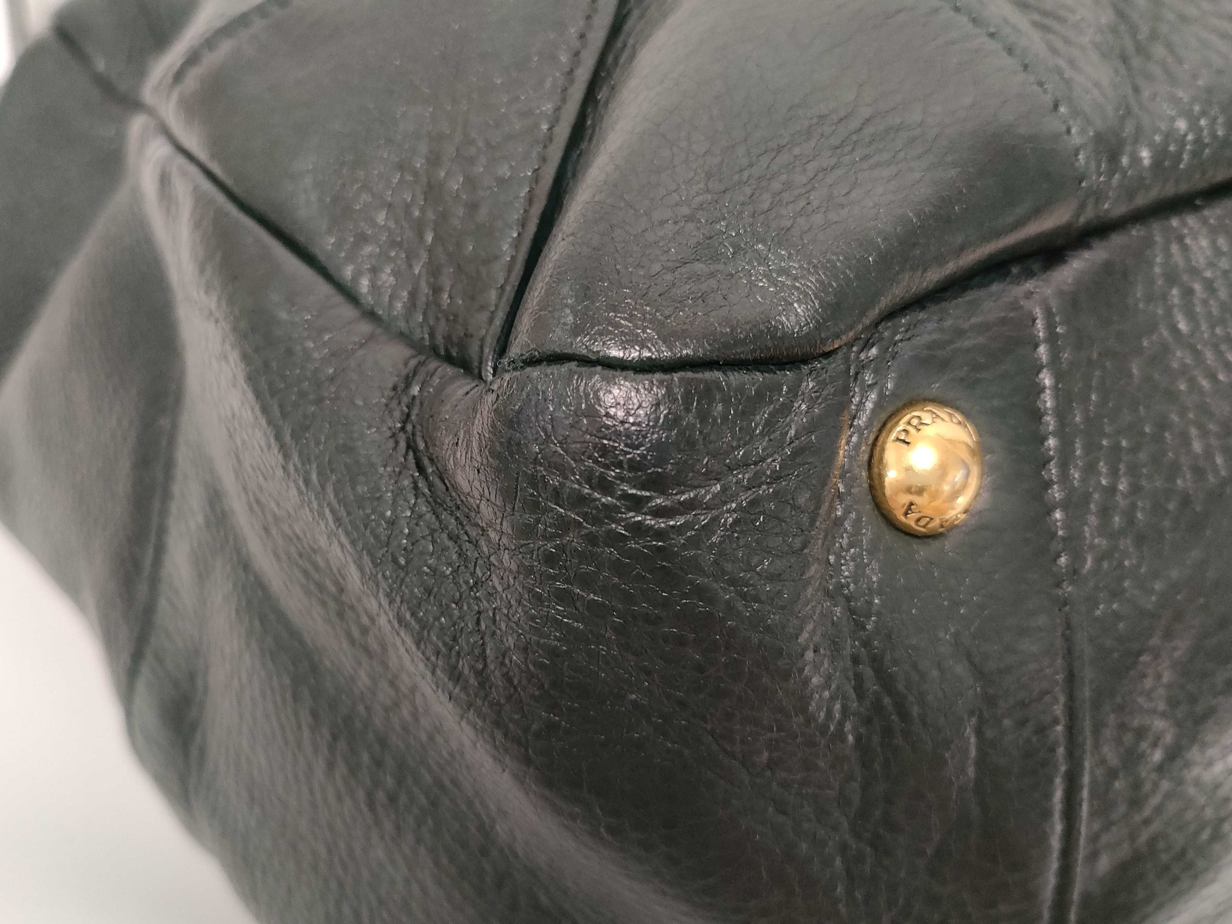grained leather tote bag shoulder bag serial number — view 4