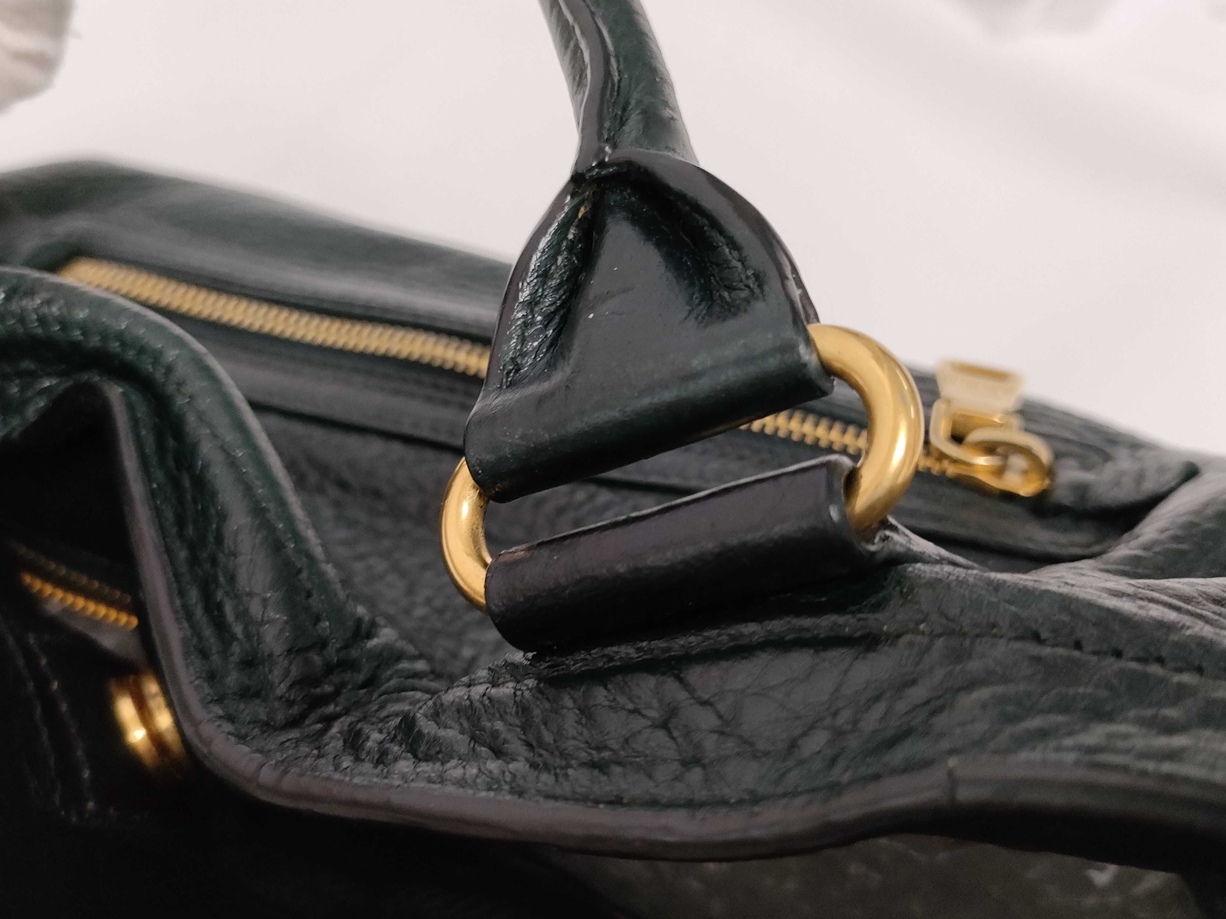 grained leather tote bag shoulder bag serial number — view 7