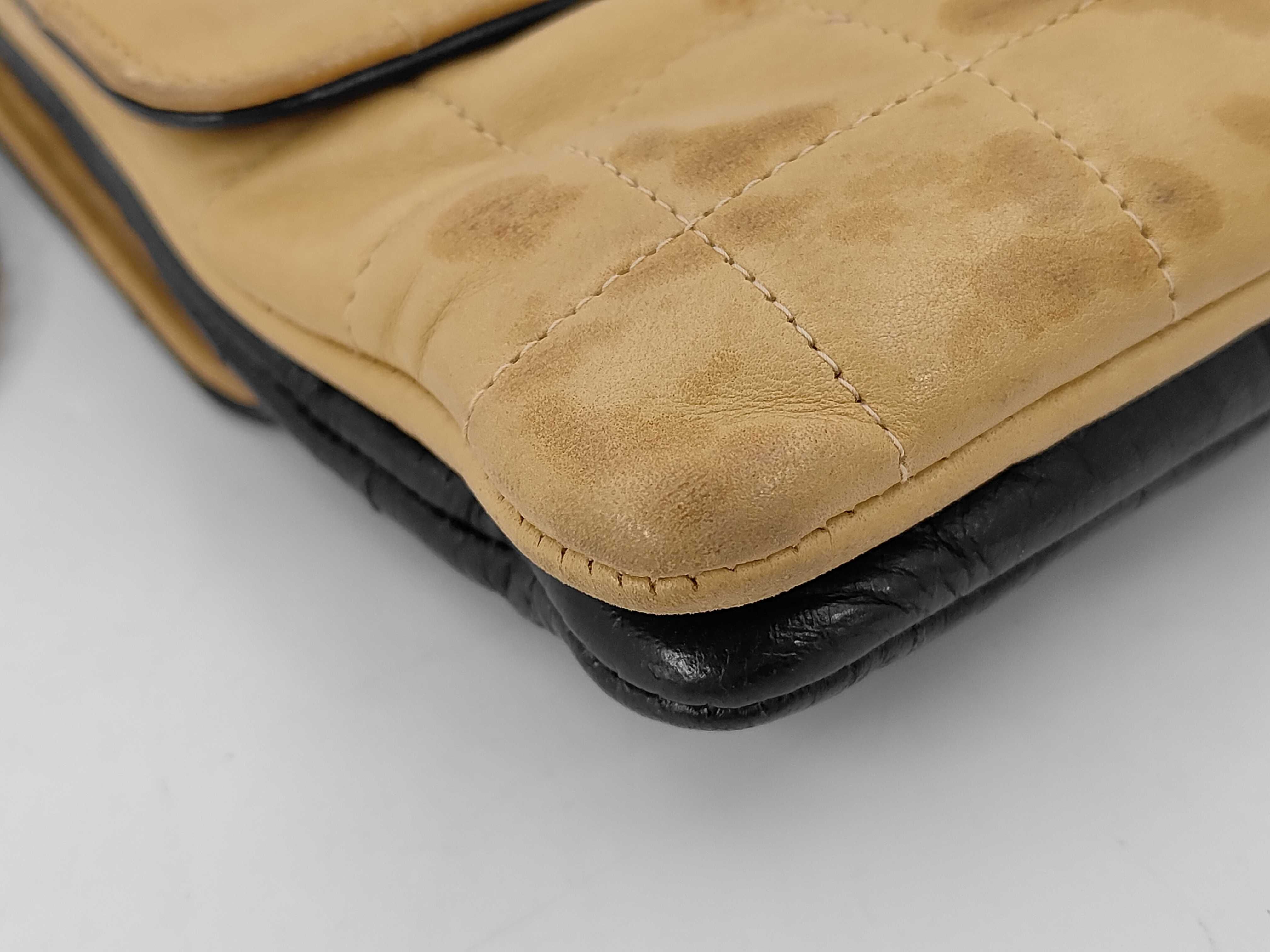 Lambskin 2.55 Chocolate Bar Chain Shoulder Bag, Bicolor, with original seal, serial number in the 6 range, matte gold hardware. — view 6
