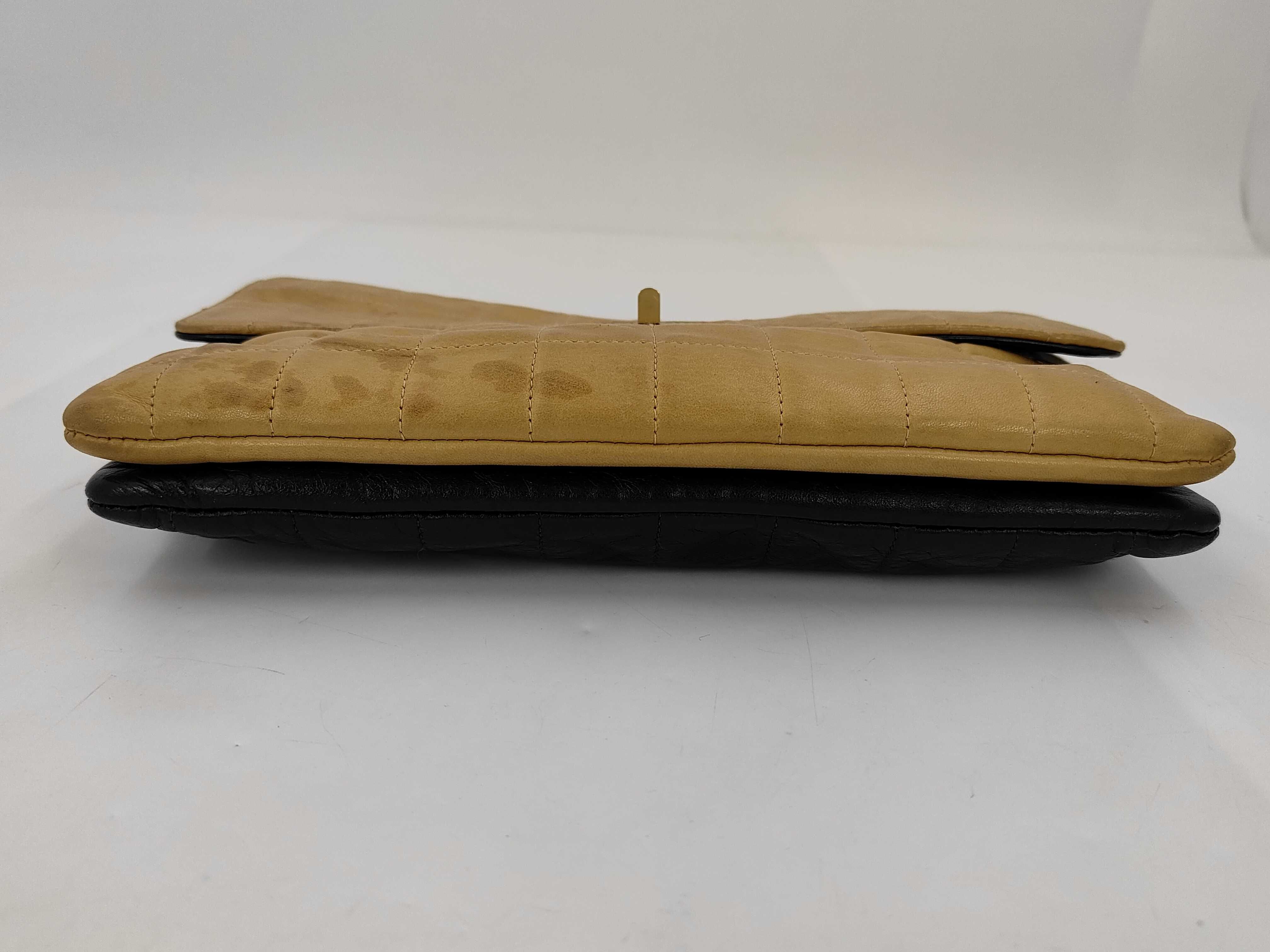 Lambskin 2.55 Chocolate Bar Chain Shoulder Bag, Bicolor, with original seal, serial number in the 6 range, matte gold hardware. — view 7
