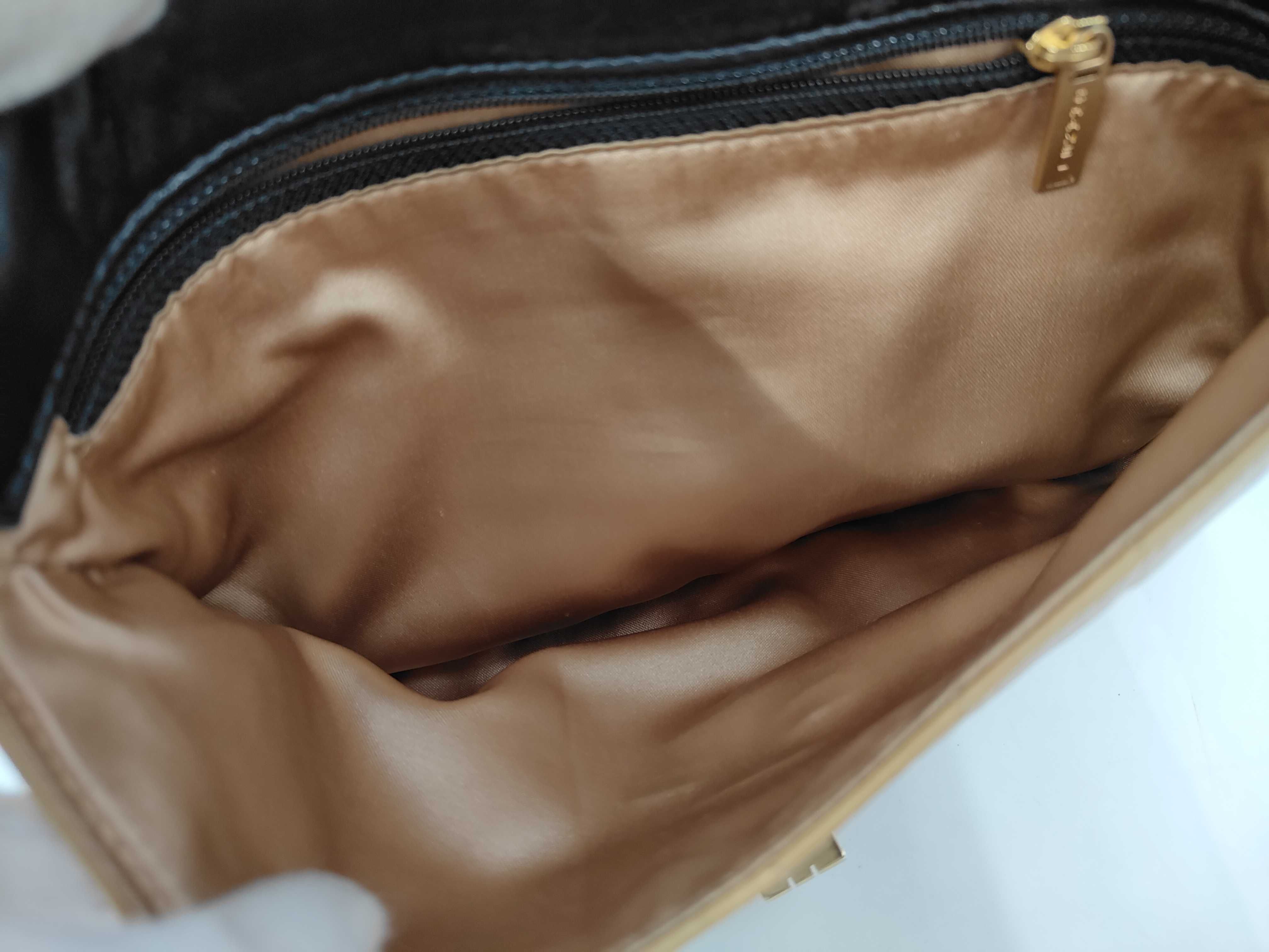 Lambskin 2.55 Chocolate Bar Chain Shoulder Bag, Bicolor, with original seal, serial number in the 6 range, matte gold hardware. — view 8