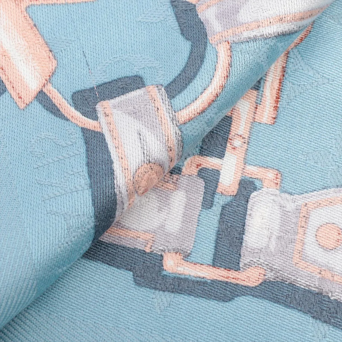 stole, material unknown, blue, — view 2