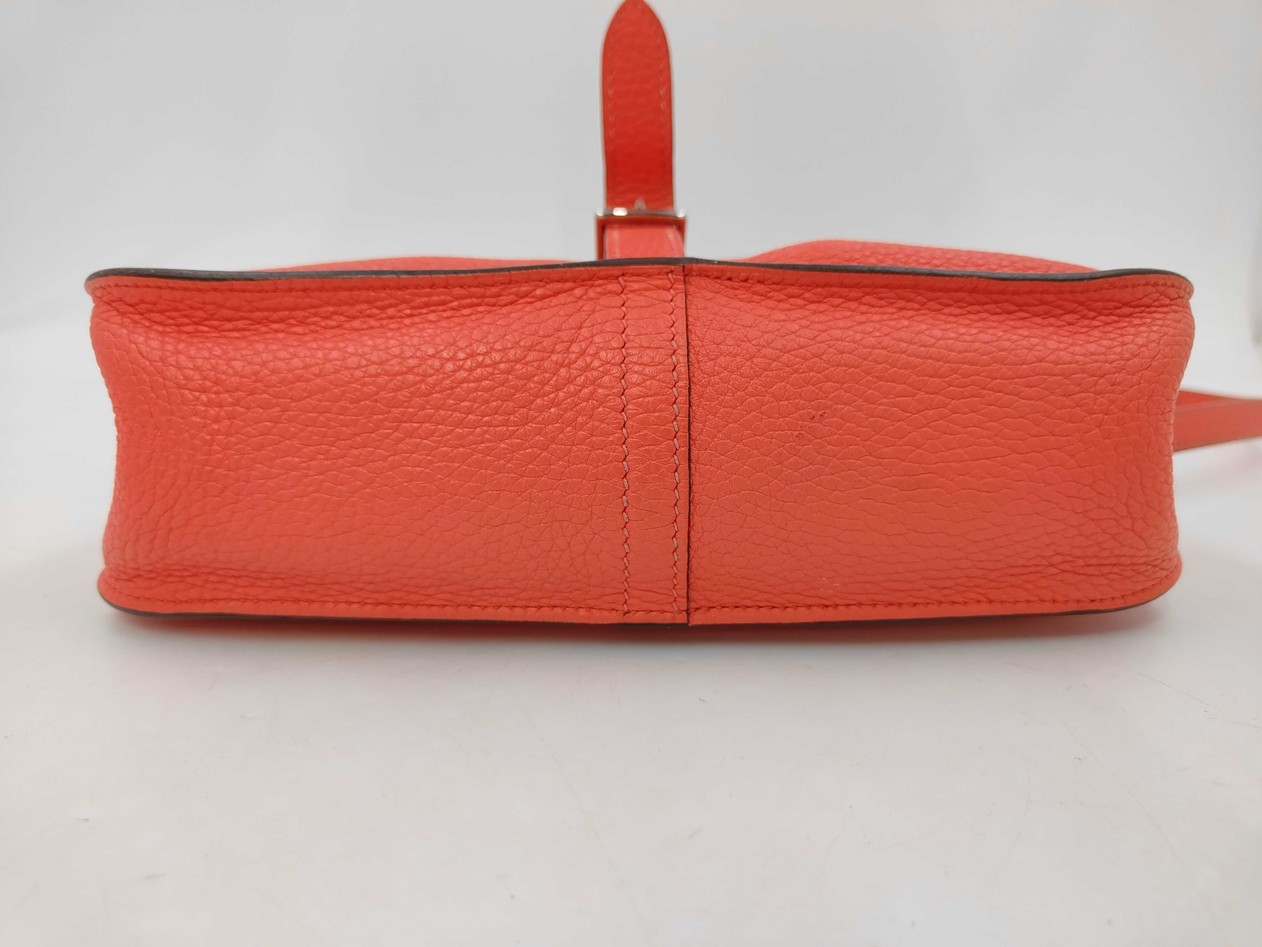 Arzan 25 Taurillon Clemence Rouge Casaque Silver Hardware Y Stamp Bag — view 6