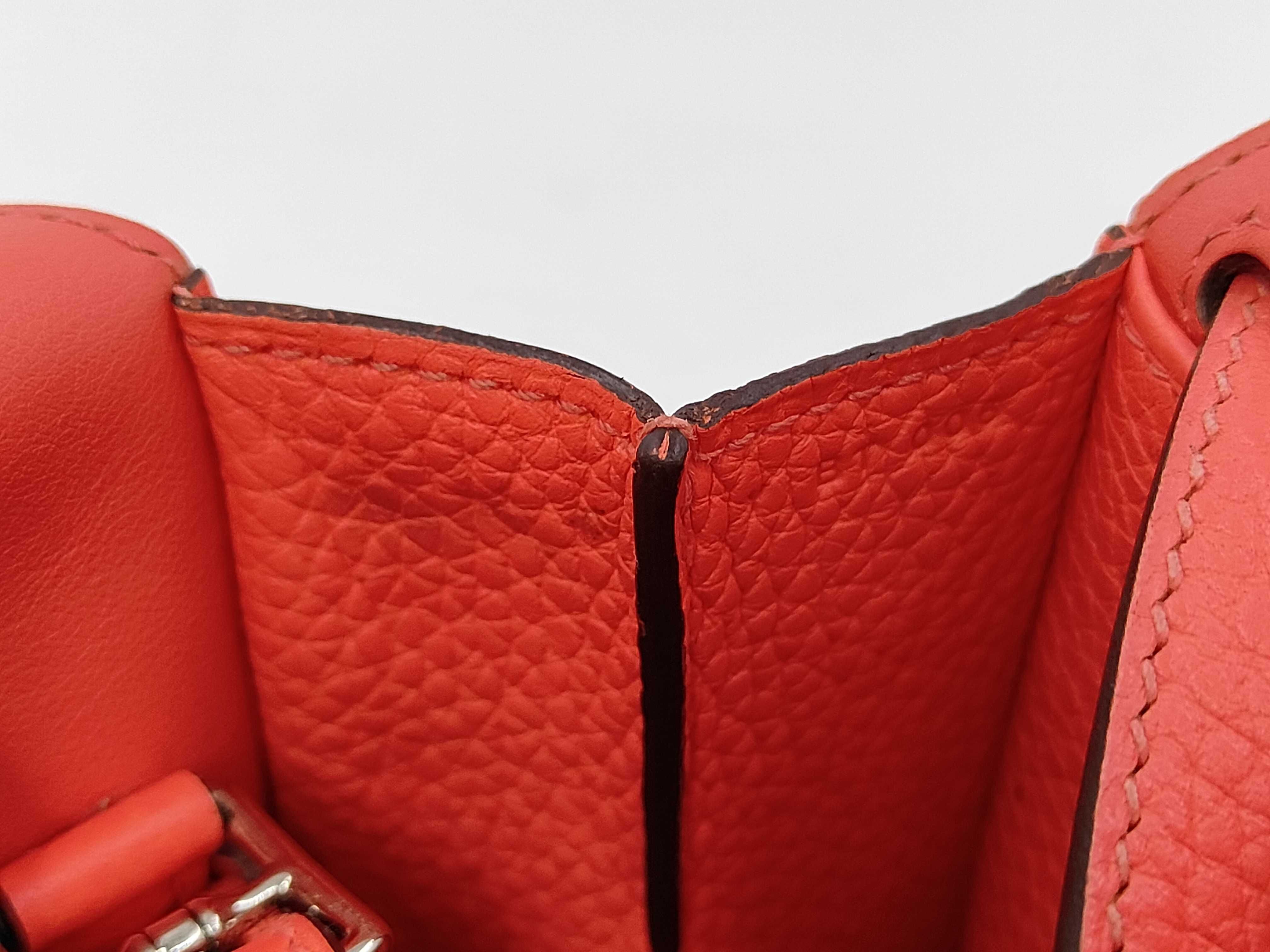 Arzan 25 Taurillon Clemence Rouge Casaque Silver Hardware Y Stamp Bag — view 8