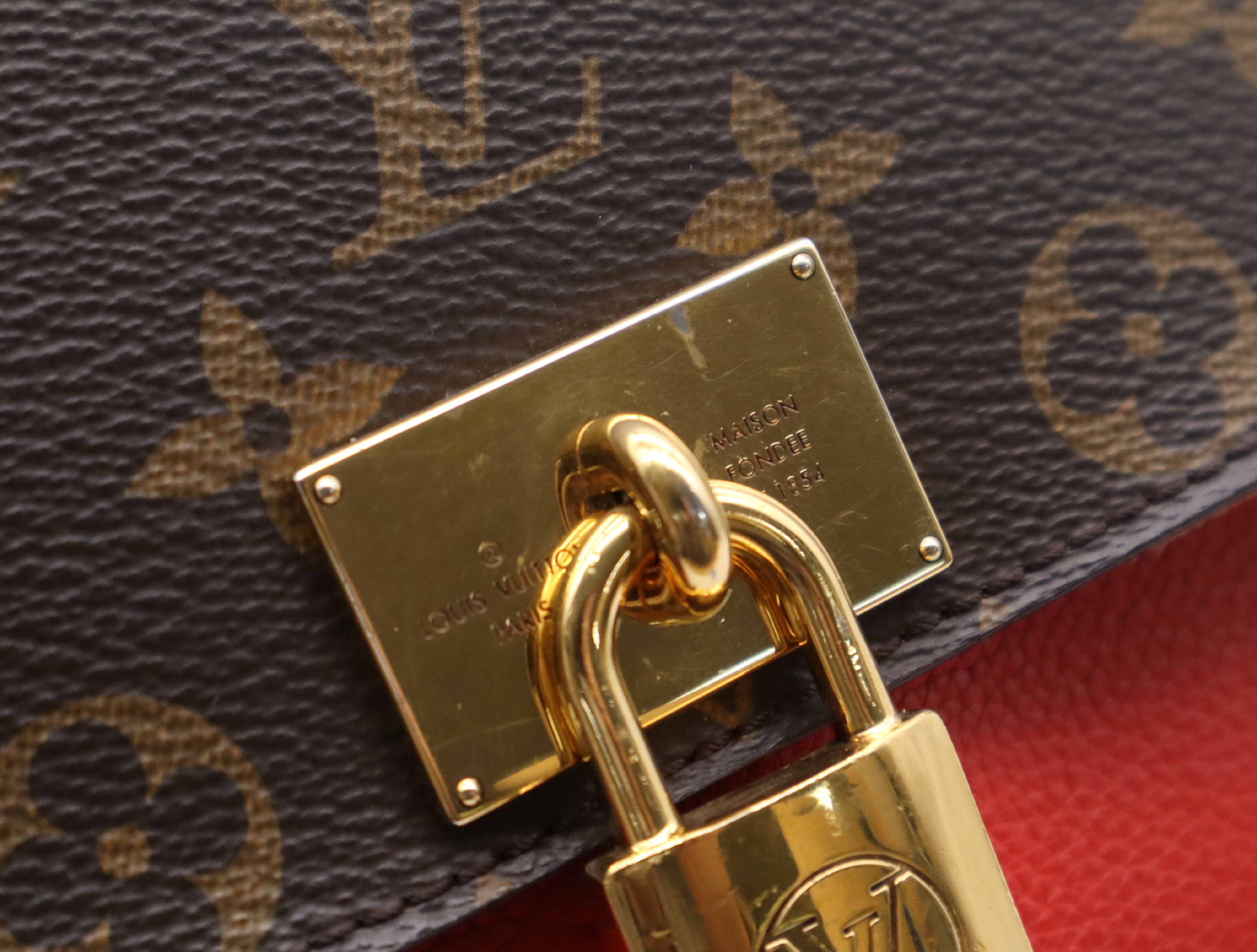 M44286 Monogram Marignan Coquelicot Handbag with Shoulder Strap — view 14