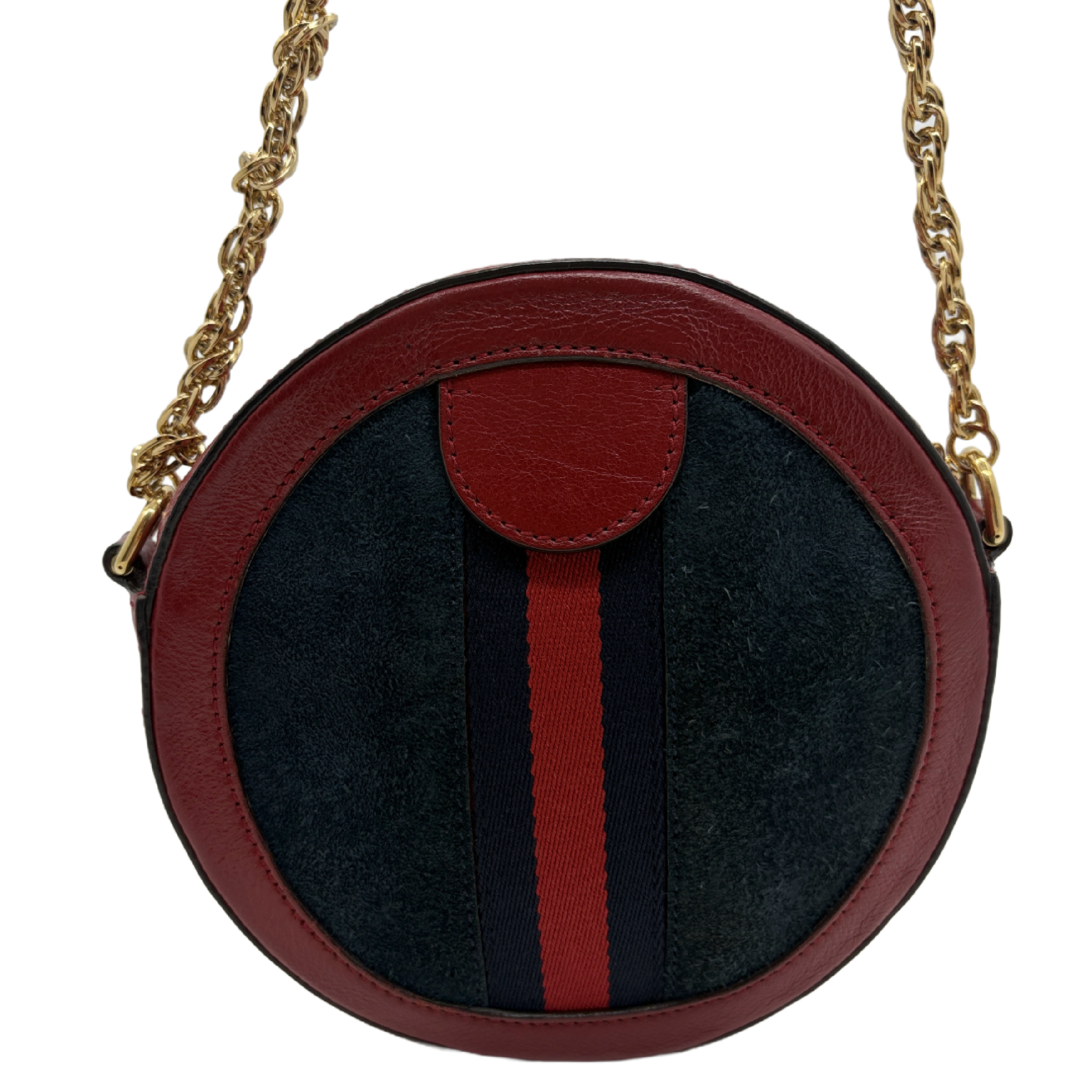 Ophidia Suede Round Mini Shoulder Bag — view 2