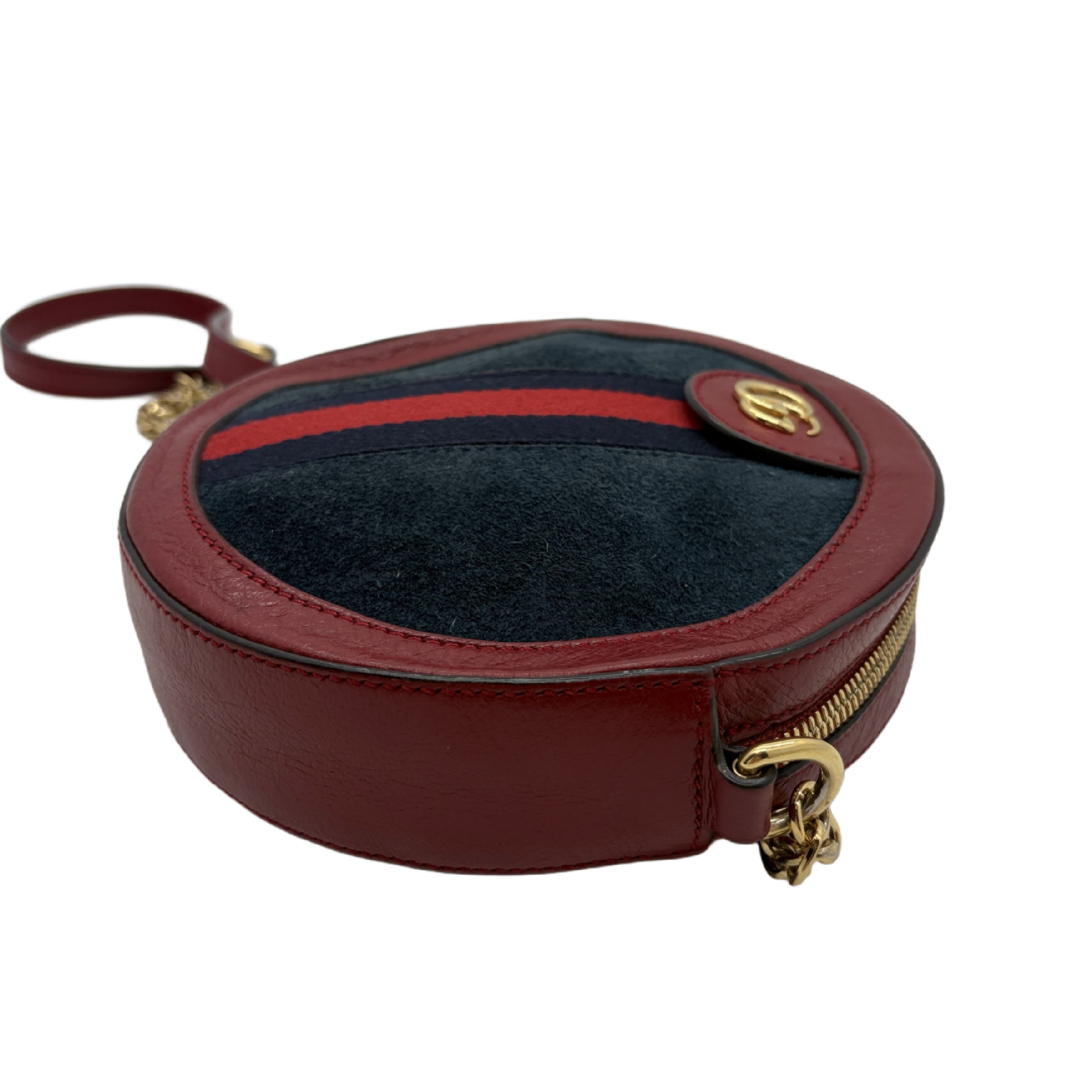 Ophidia Suede Round Mini Shoulder Bag — view 5