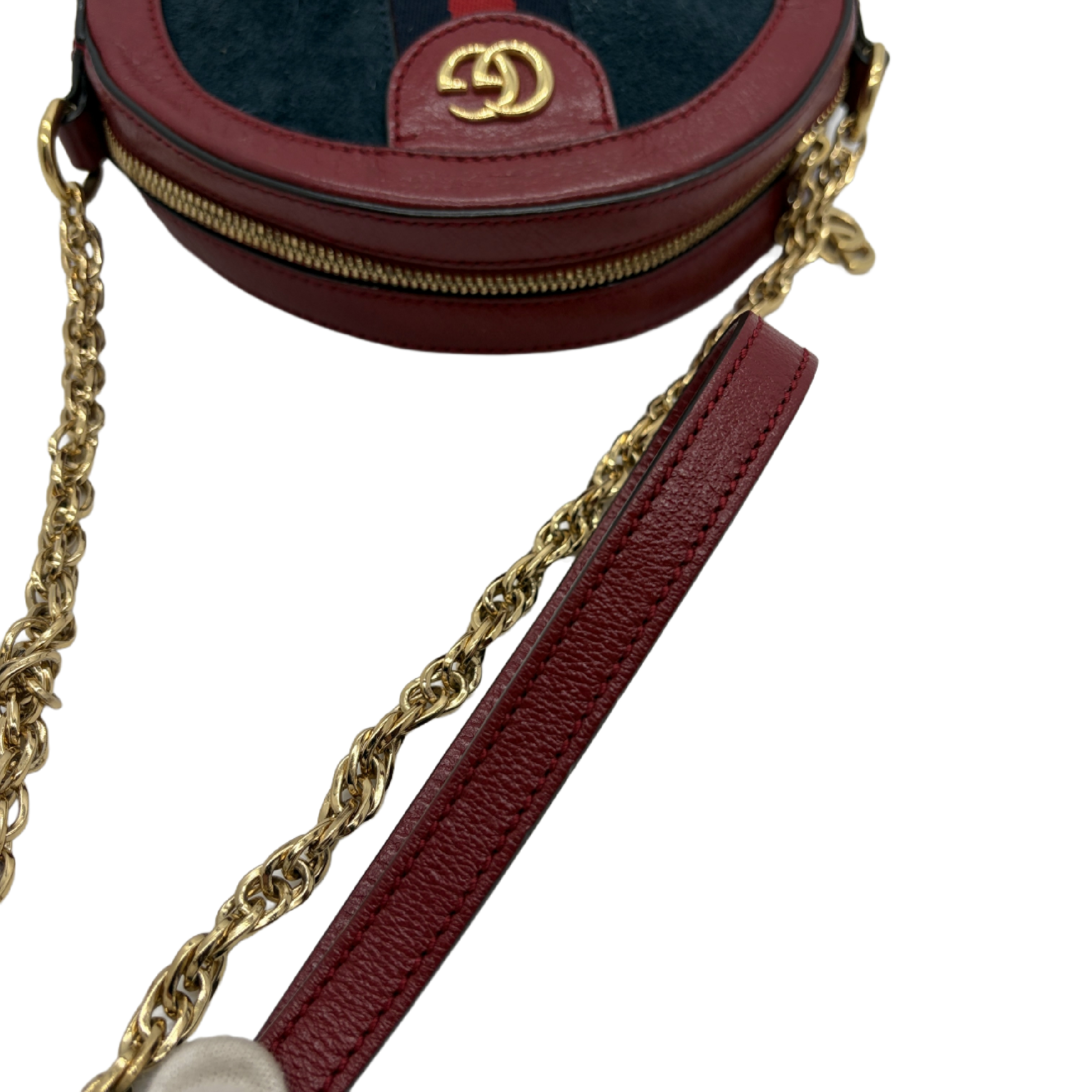 Ophidia Suede Round Mini Shoulder Bag — view 7