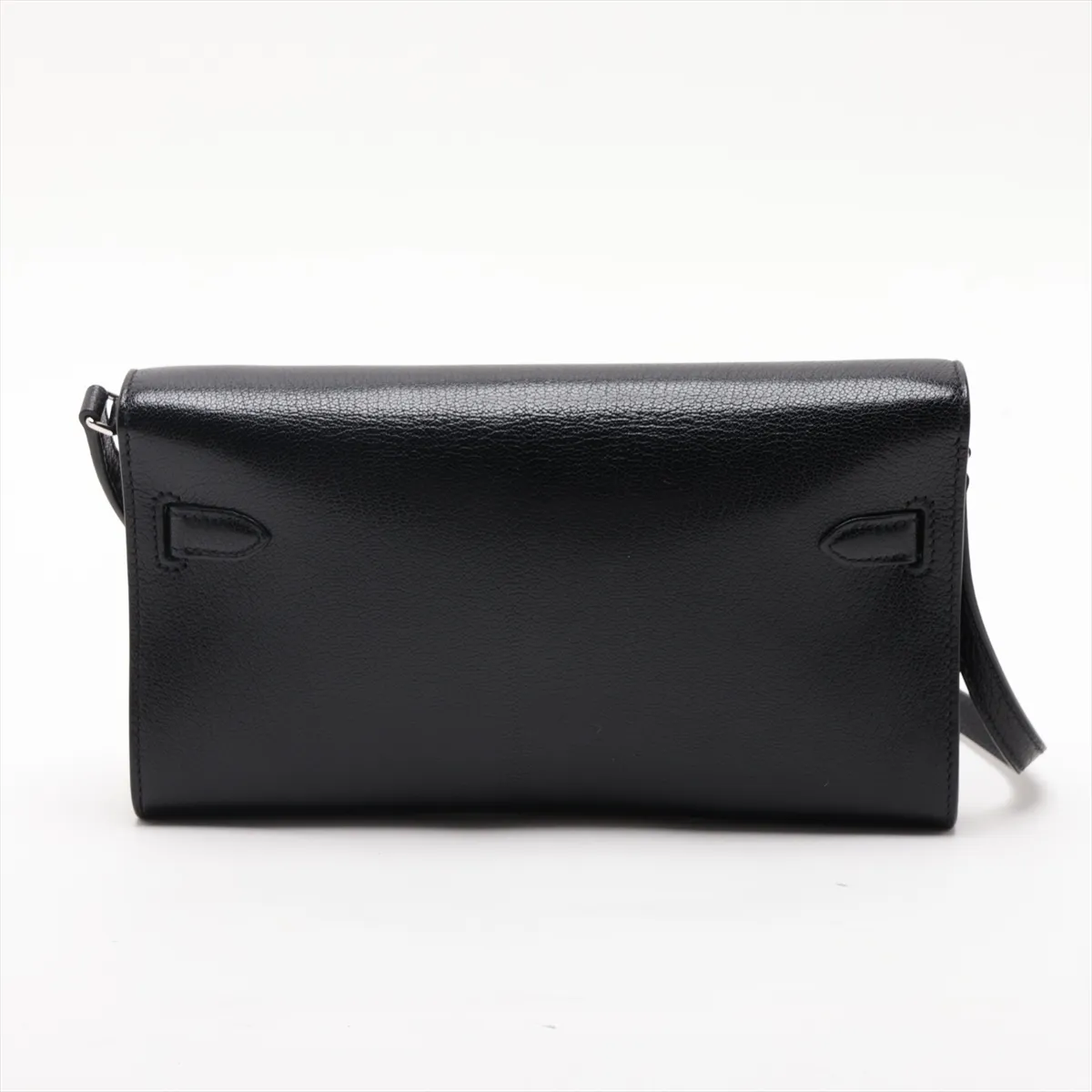 [Individually packaged] Hermes Kelly Wallet To Go Chevre Shamkira Black Silver Hardware K: 2025 — view 2