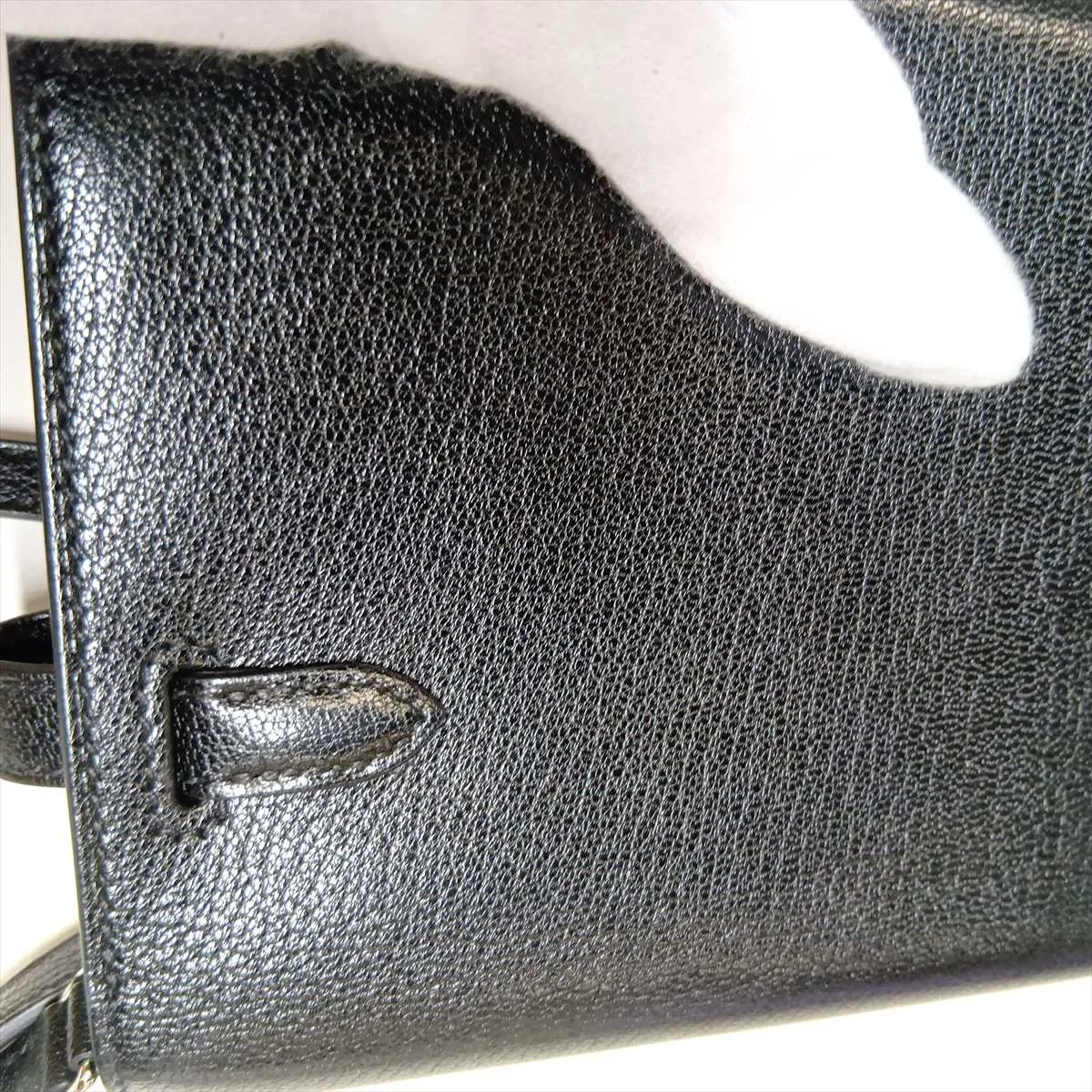 [Individually packaged] Hermes Kelly Wallet To Go Chevre Shamkira Black Silver Hardware K: 2025 — view 14
