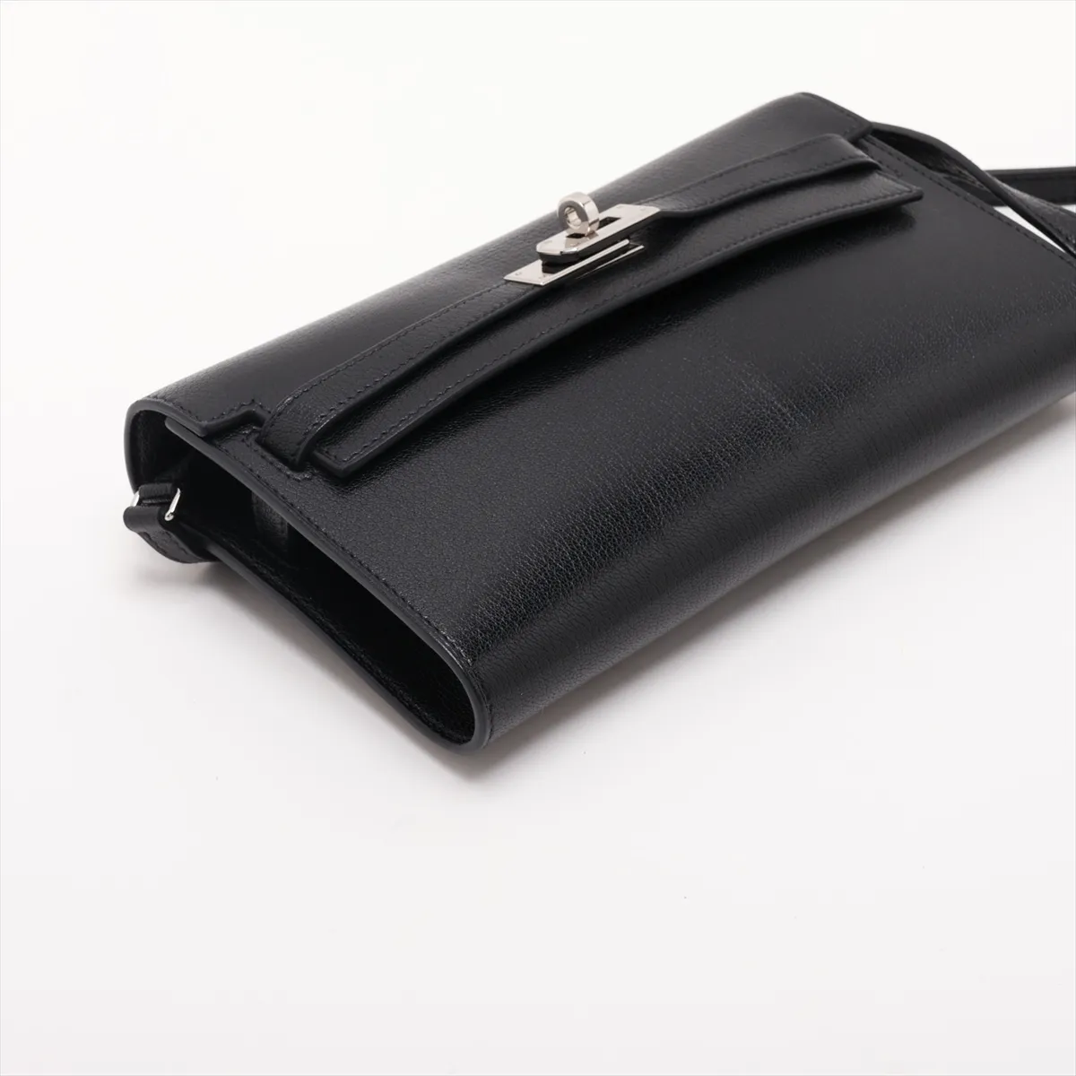 [Individually packaged] Hermes Kelly Wallet To Go Chevre Shamkira Black Silver Hardware K: 2025 — view 4