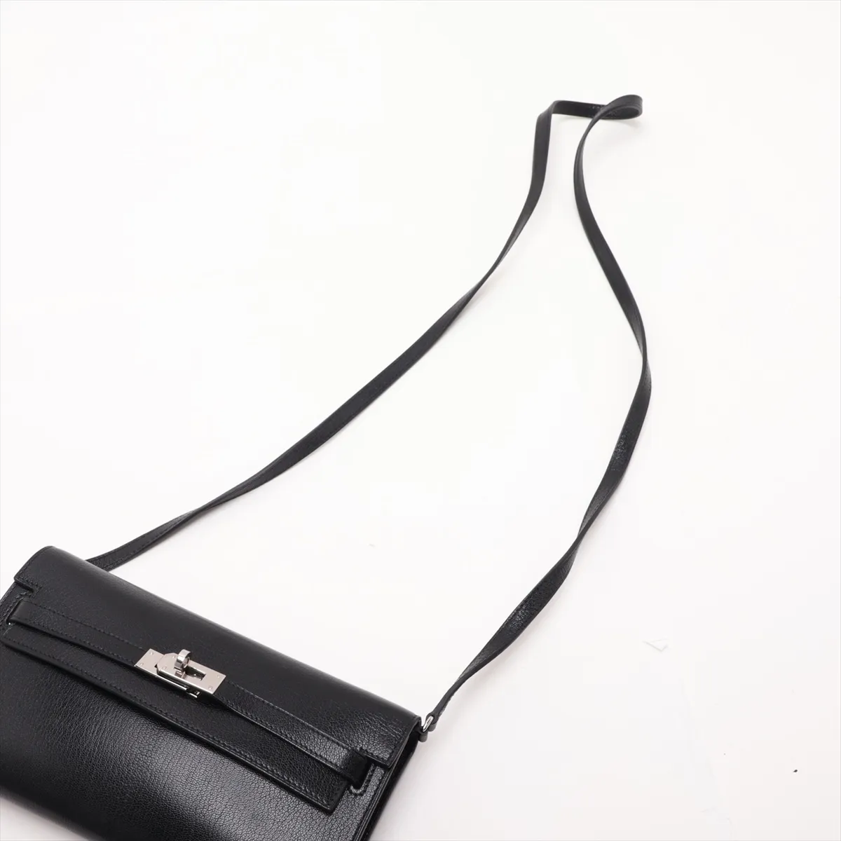 [Individually packaged] Hermes Kelly Wallet To Go Chevre Shamkira Black Silver Hardware K: 2025 — view 5