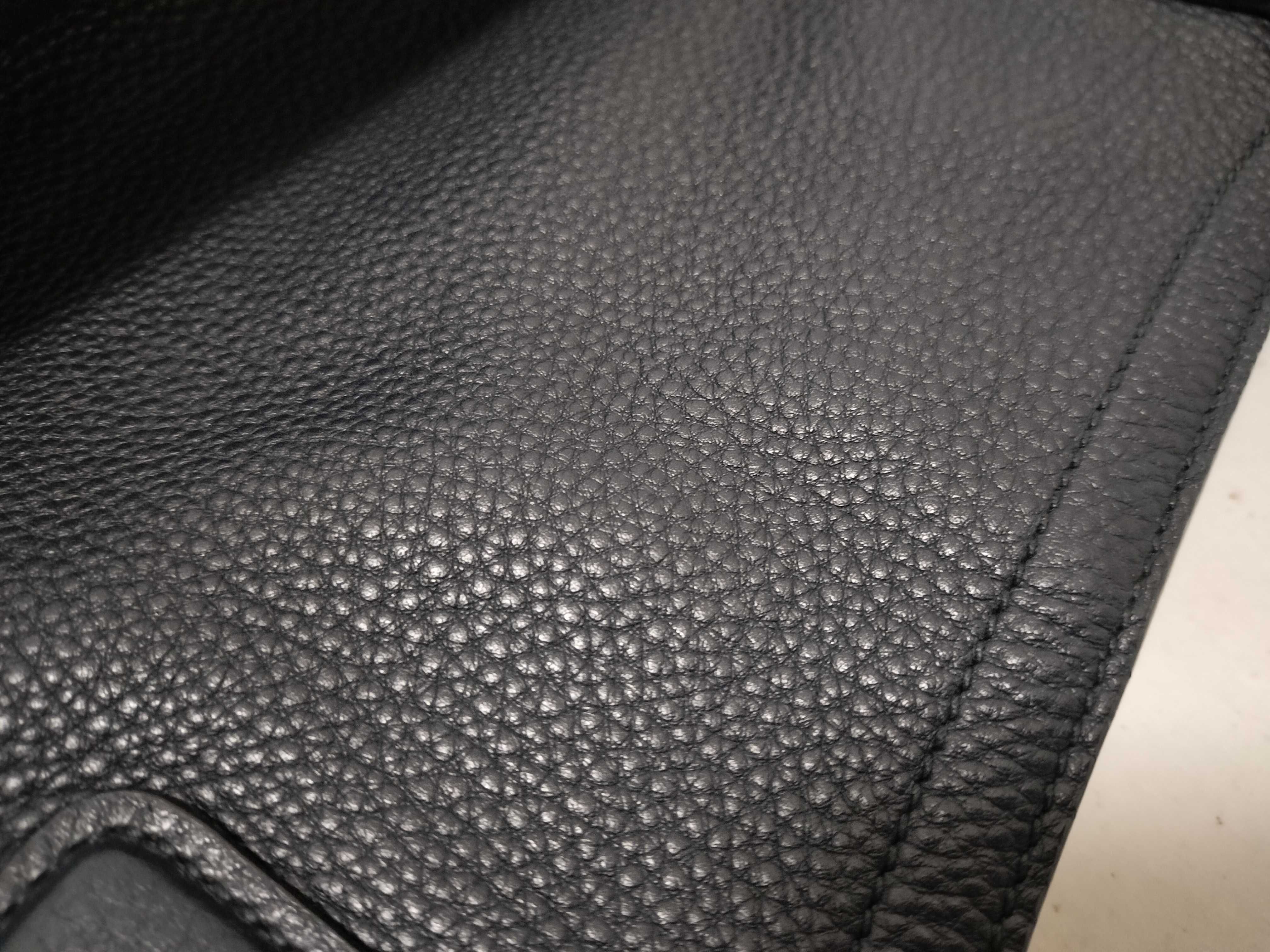 Leather 2-Way Tote Bag, Navy Tote Bag — view 13