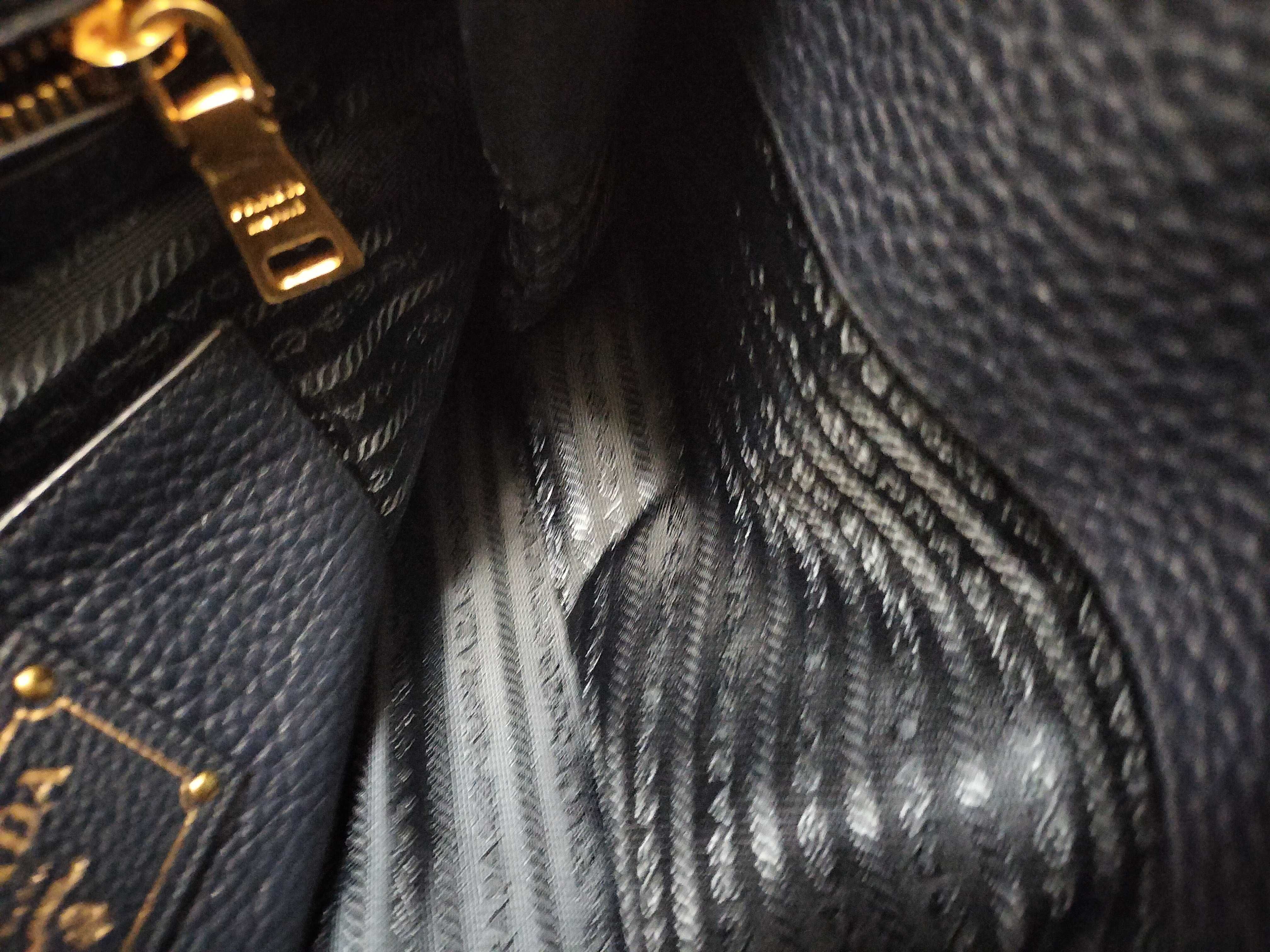 Leather 2-Way Tote Bag, Navy Tote Bag — view 15
