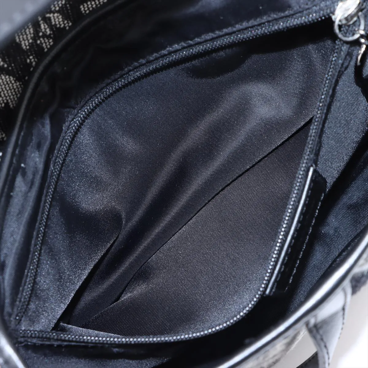 Trotter Saddle Bag Canvas x Leather Handbag Black — view 8