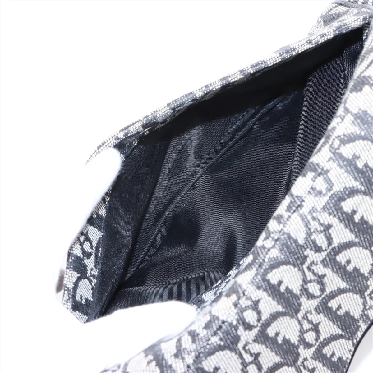 Trotter Saddle Bag Canvas x Leather Handbag Black — view 9
