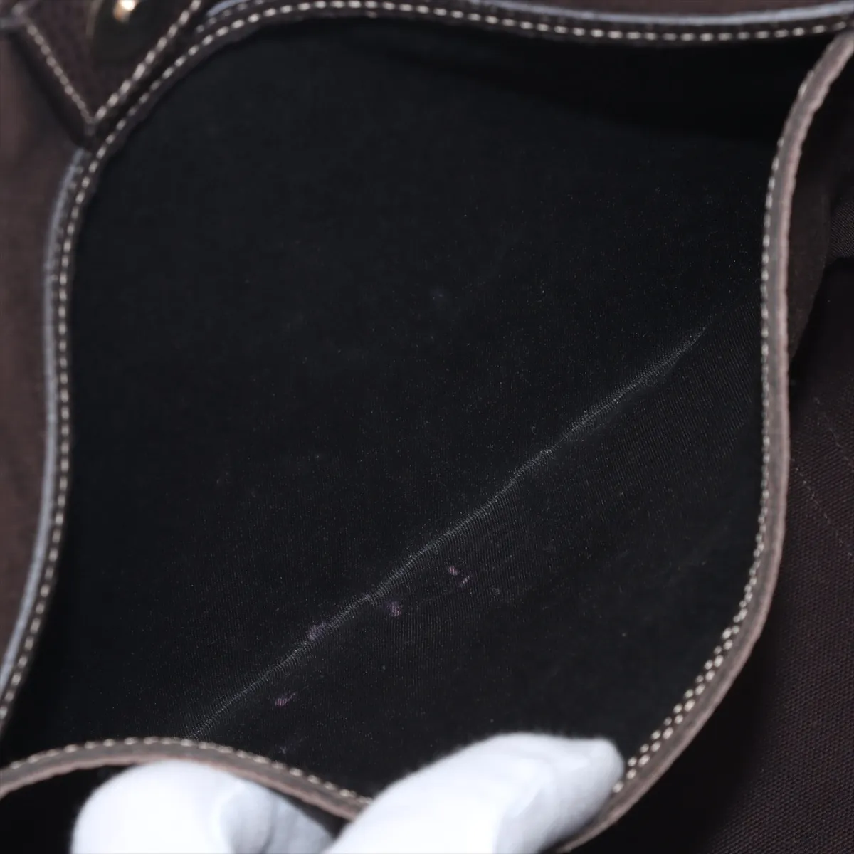 GG Crystal Coated Canvas x Leather Tote Bag Beige 265696 Outlet — view 8