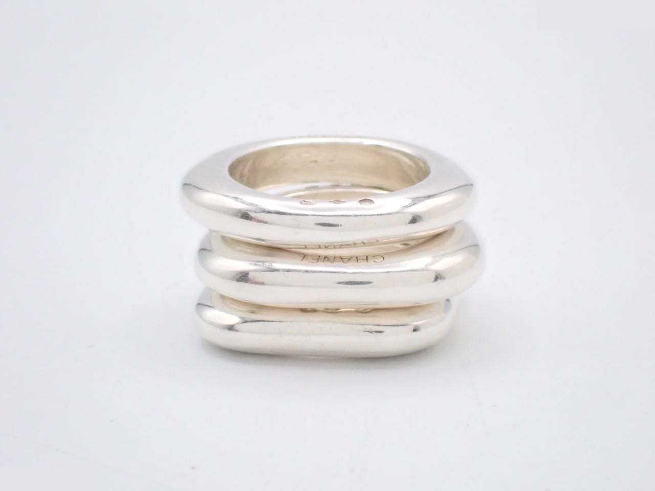 Triple ring, 925 sterling silver, total weight approximately 34.0g, size #15 — view 2