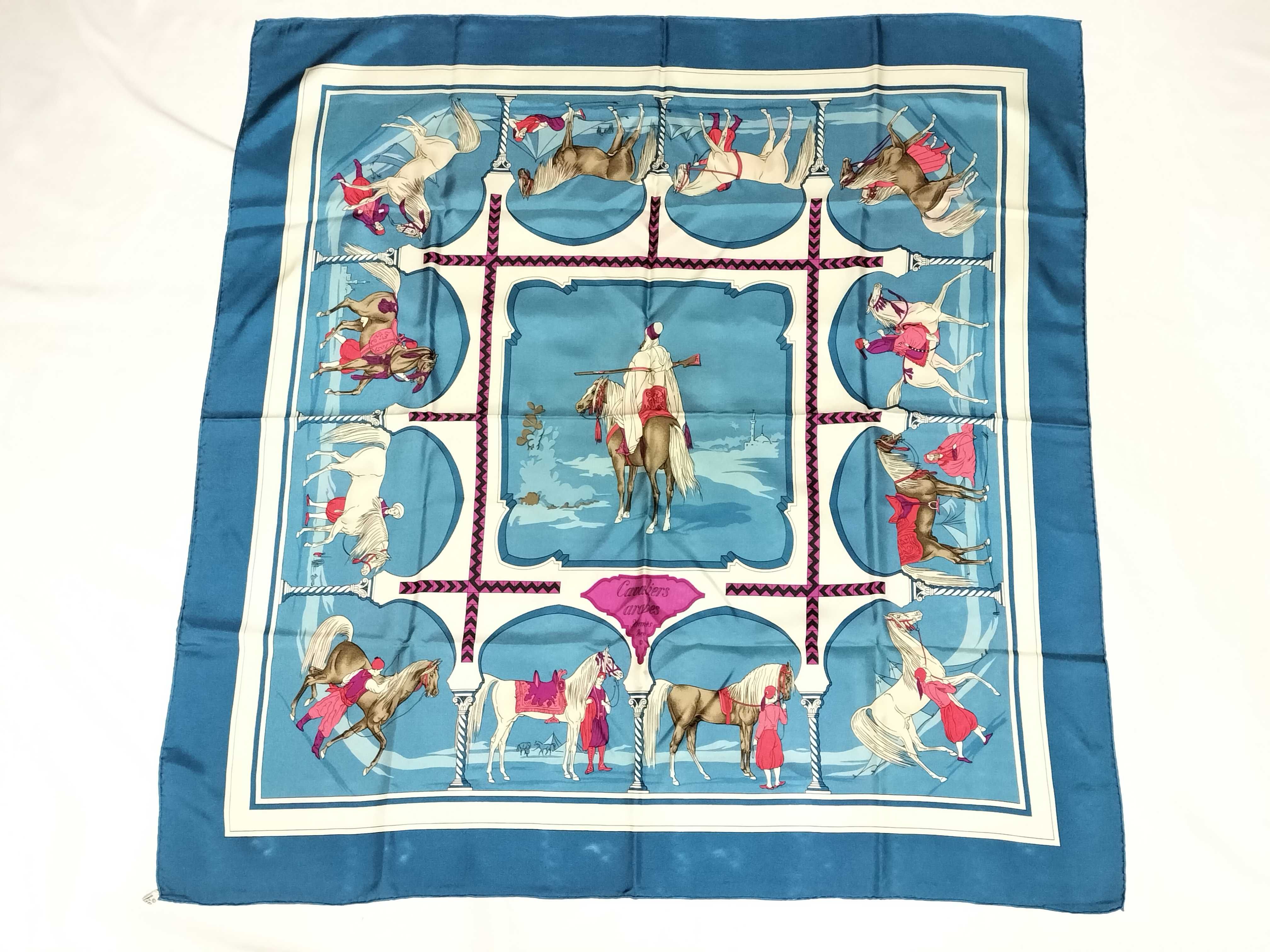 Carre Cavaliers Arabes (Arabian Horses) Blue Other Accessories
