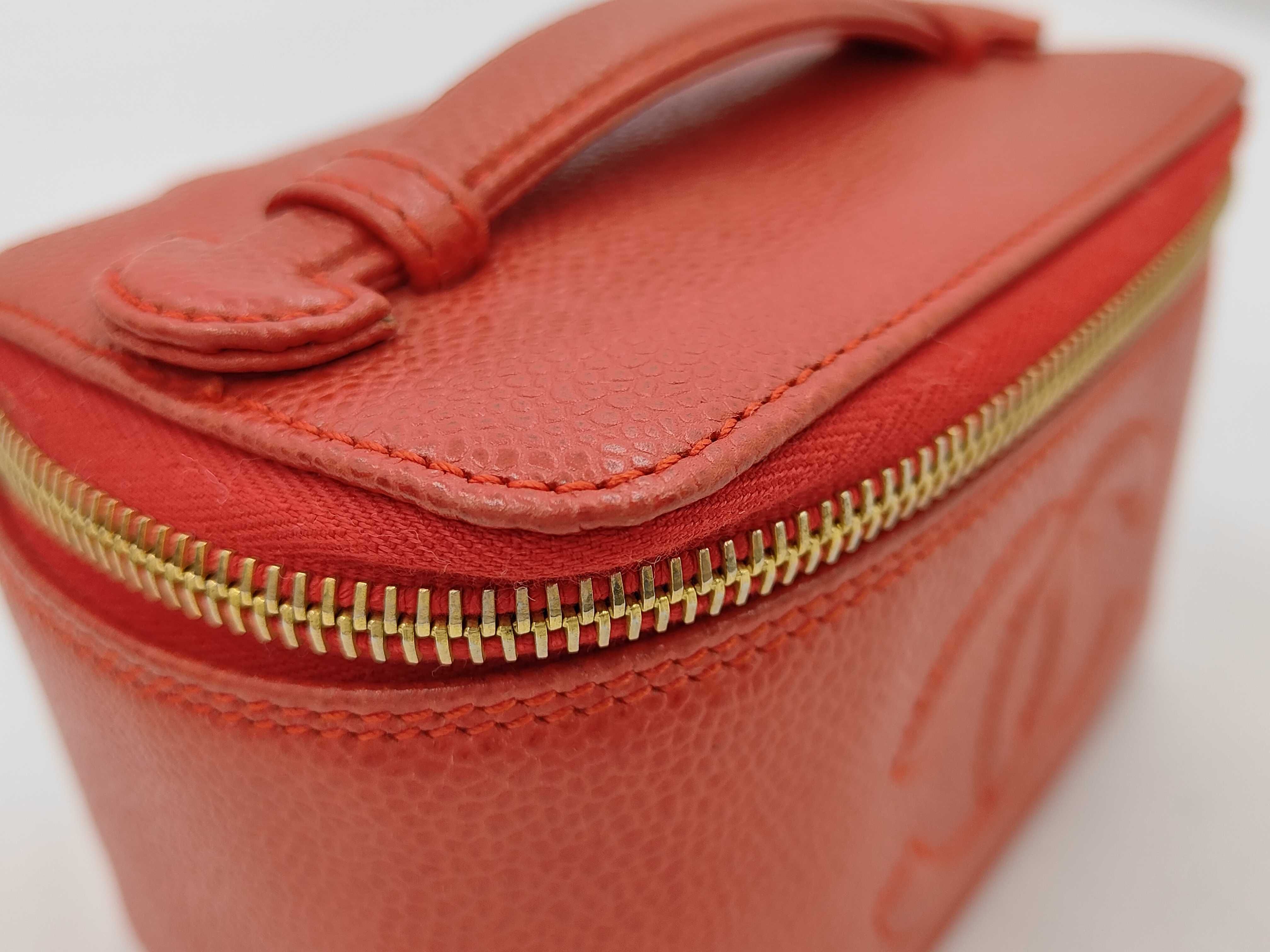 Caviar skin mini vanity bag with sticker handbag bag — view 4