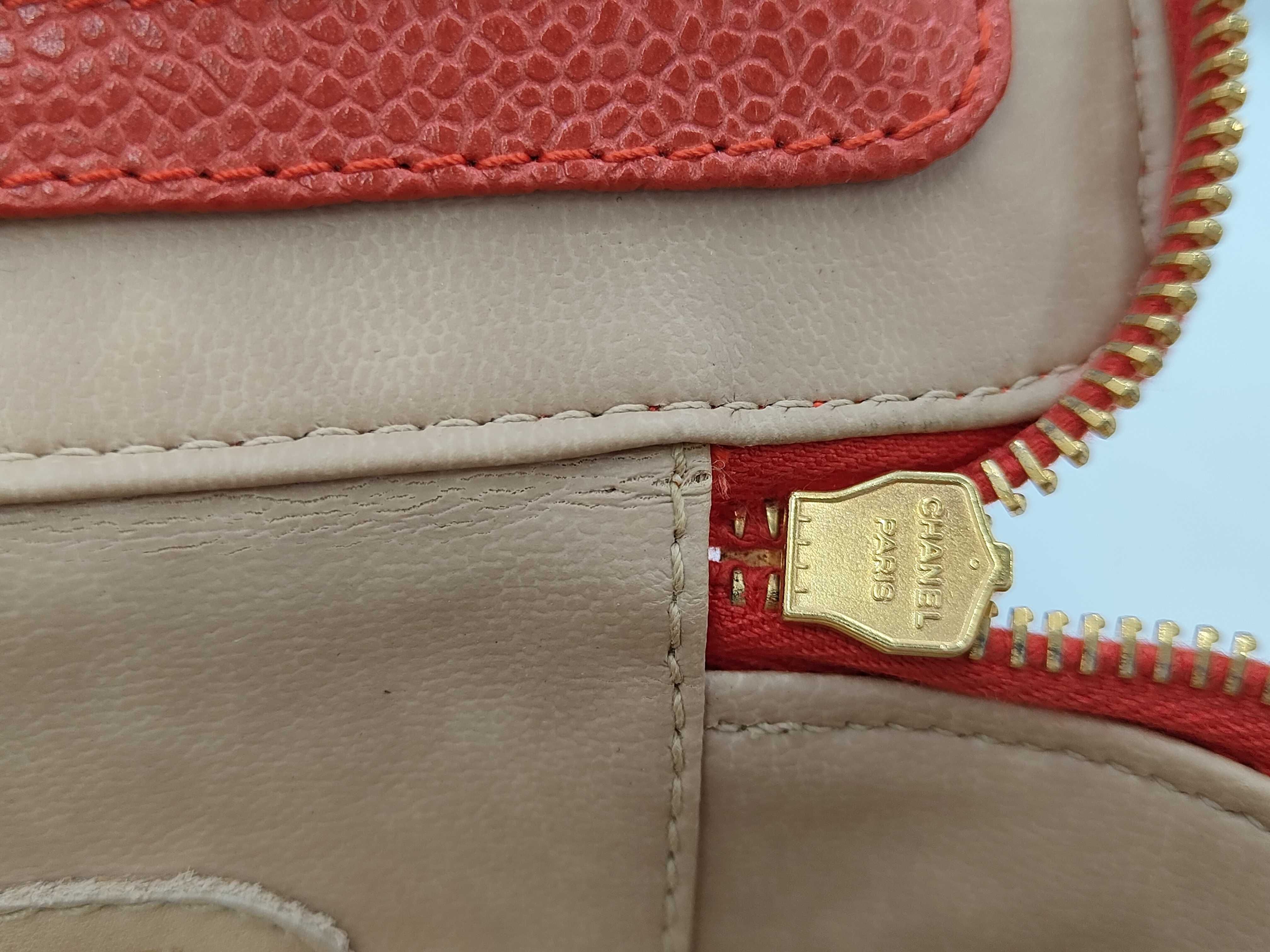 Caviar skin mini vanity bag with sticker handbag bag — view 9