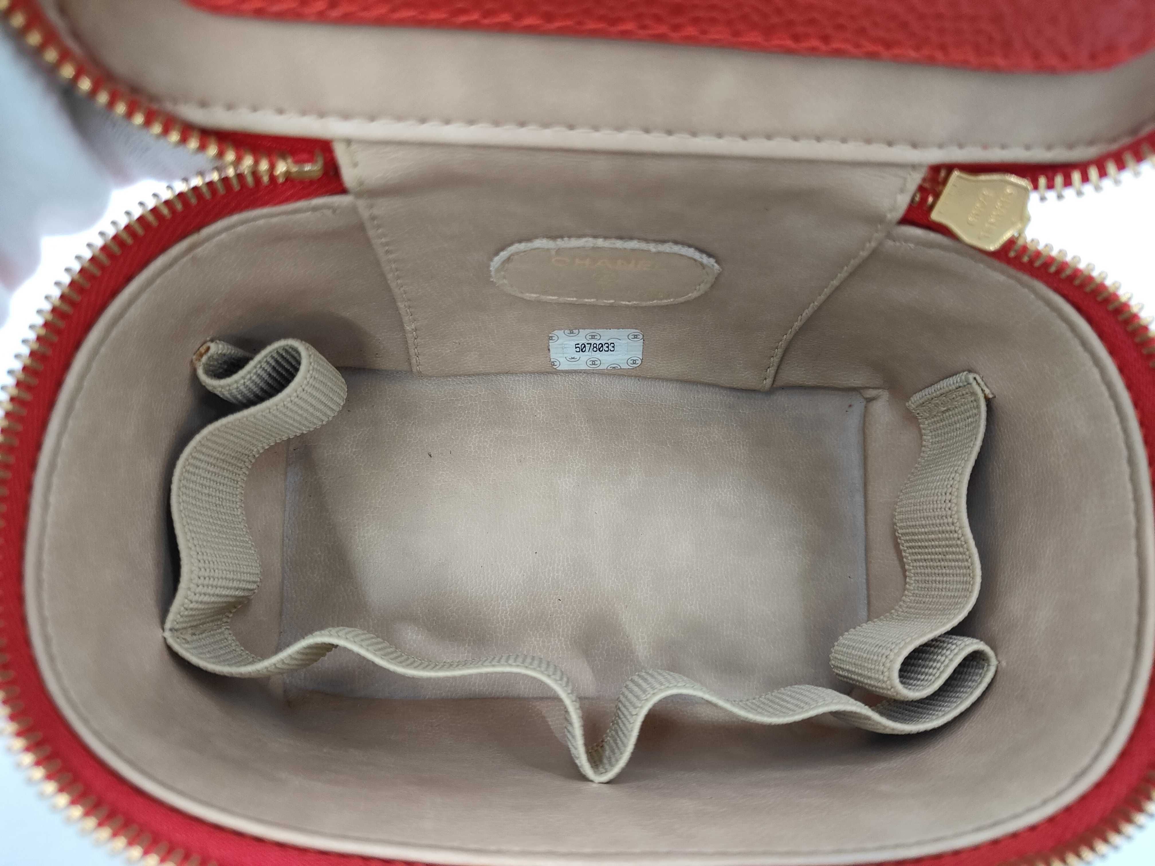 Caviar skin mini vanity bag with sticker handbag bag — view 10