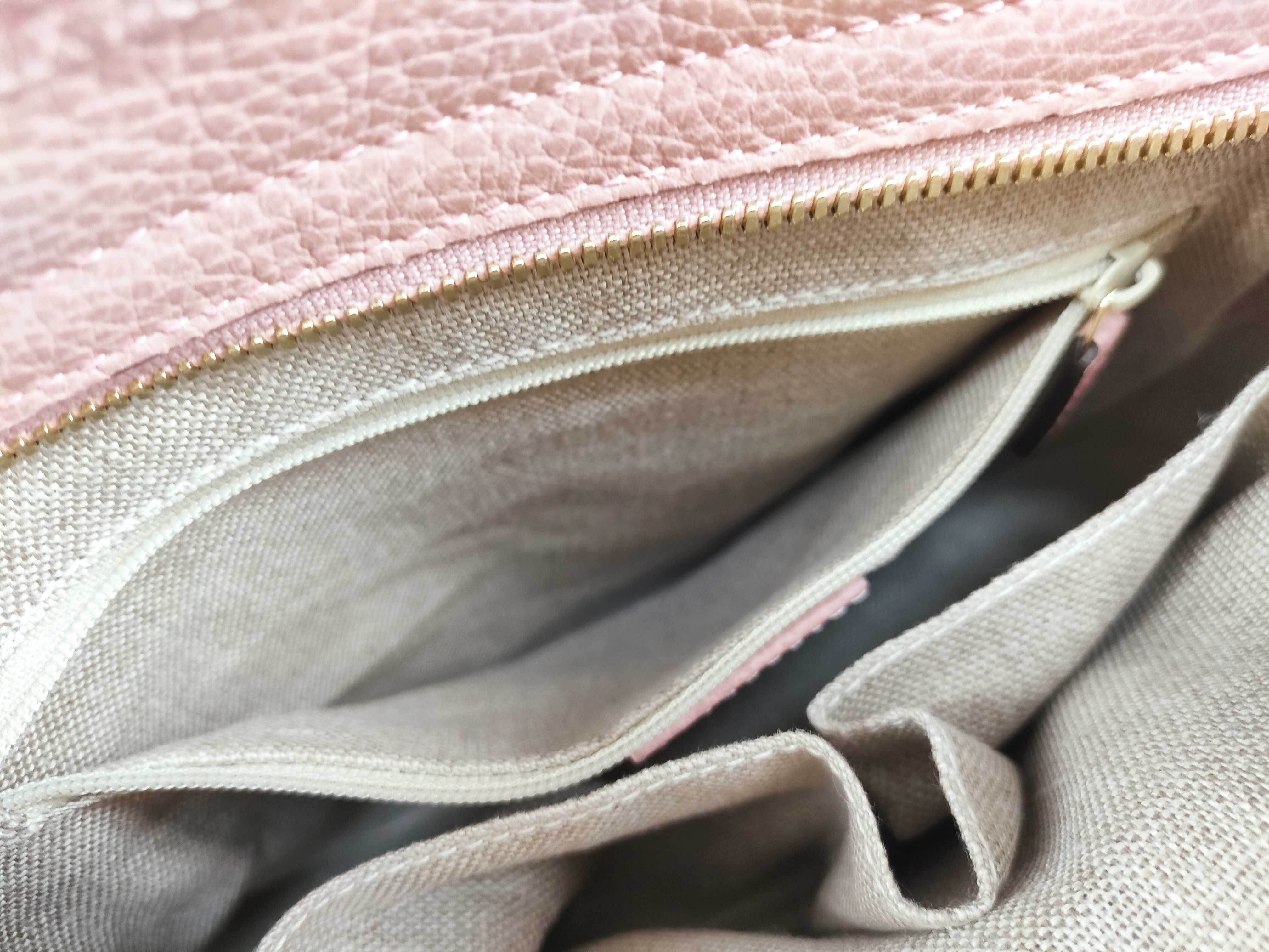GG Canvas Gucci GG Canvas x Leather 2-Way Handbag Beige x Pink 449241 Handbag — view 11