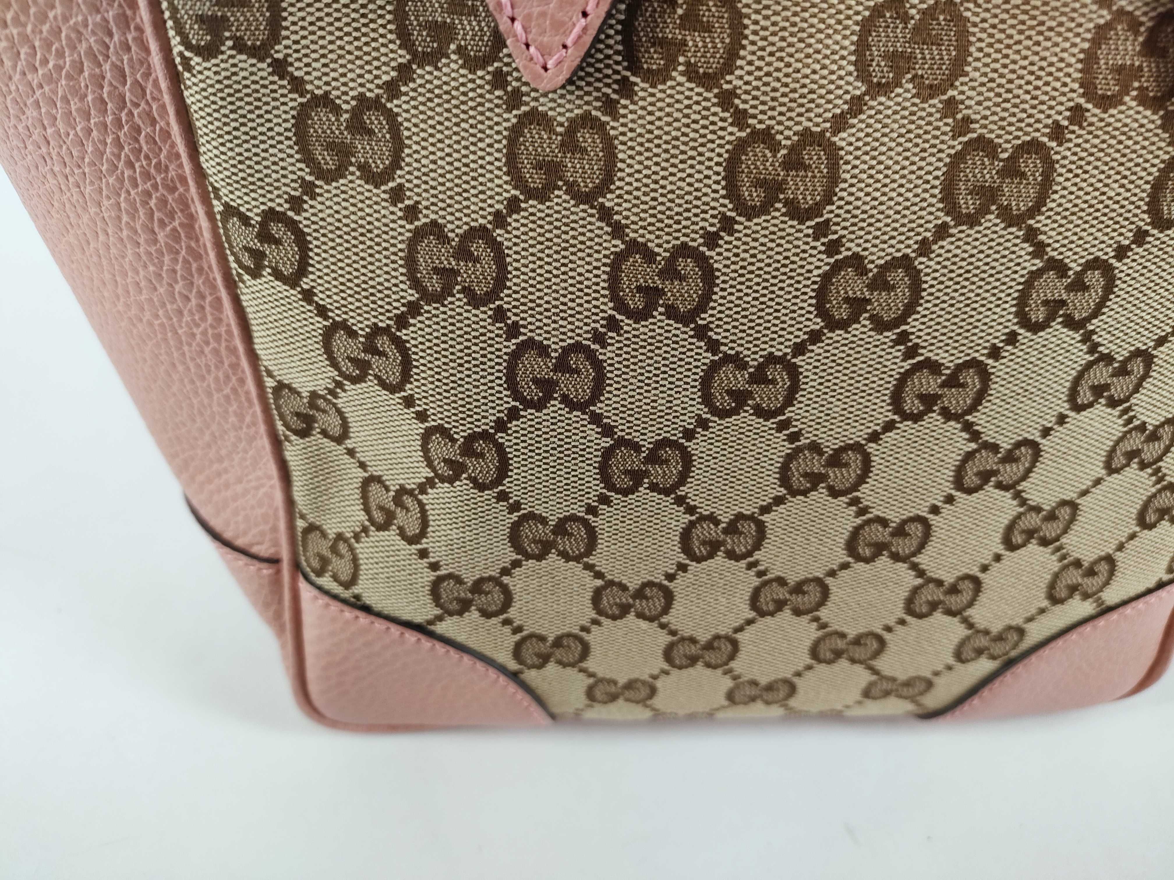 GG Canvas Gucci GG Canvas x Leather 2-Way Handbag Beige x Pink 449241 Handbag — view 13