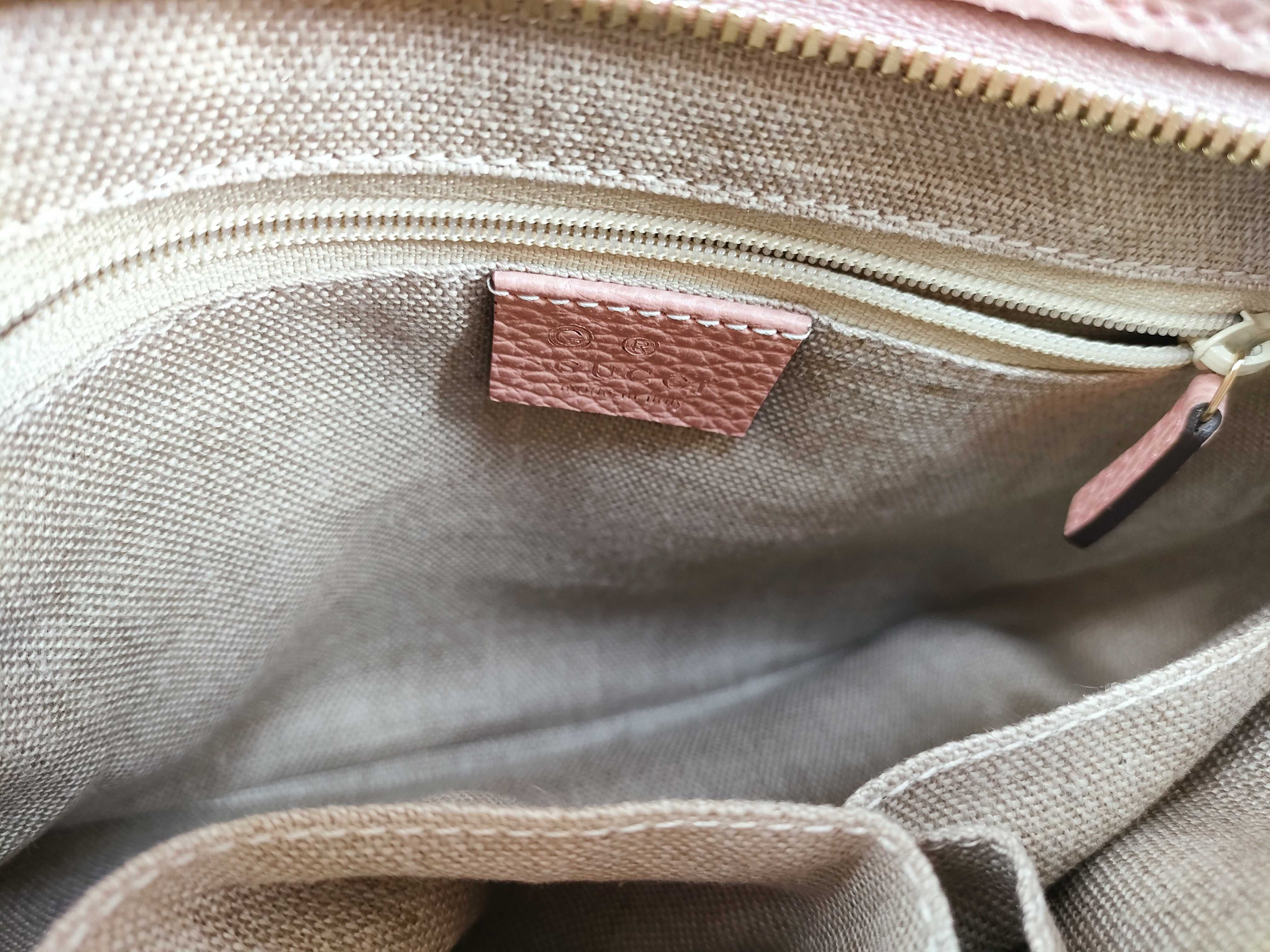 GG Canvas Gucci GG Canvas x Leather 2-Way Handbag Beige x Pink 449241 Handbag — view 10