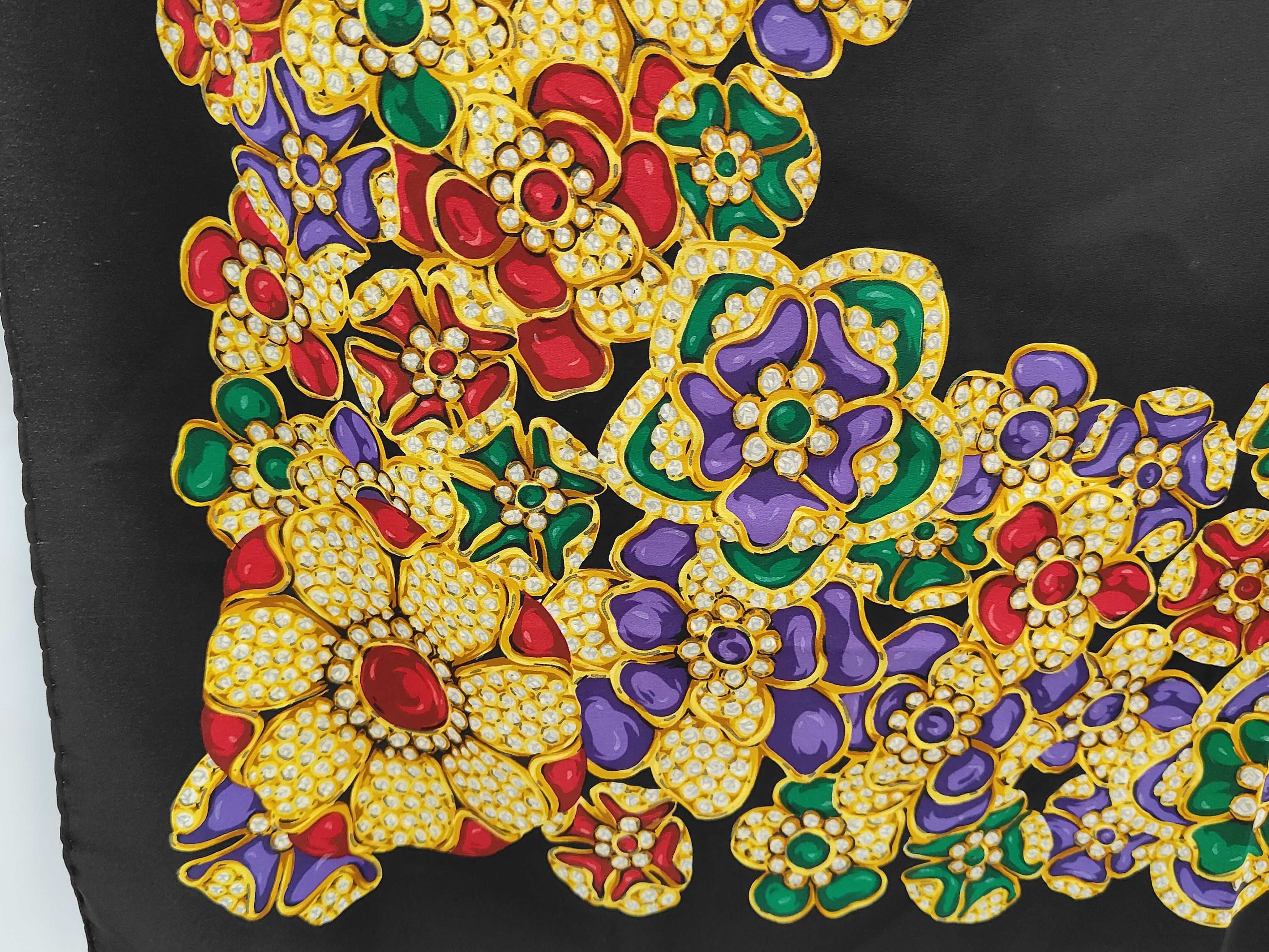 silk scarf with jewel pattern, other accessories. — view 5