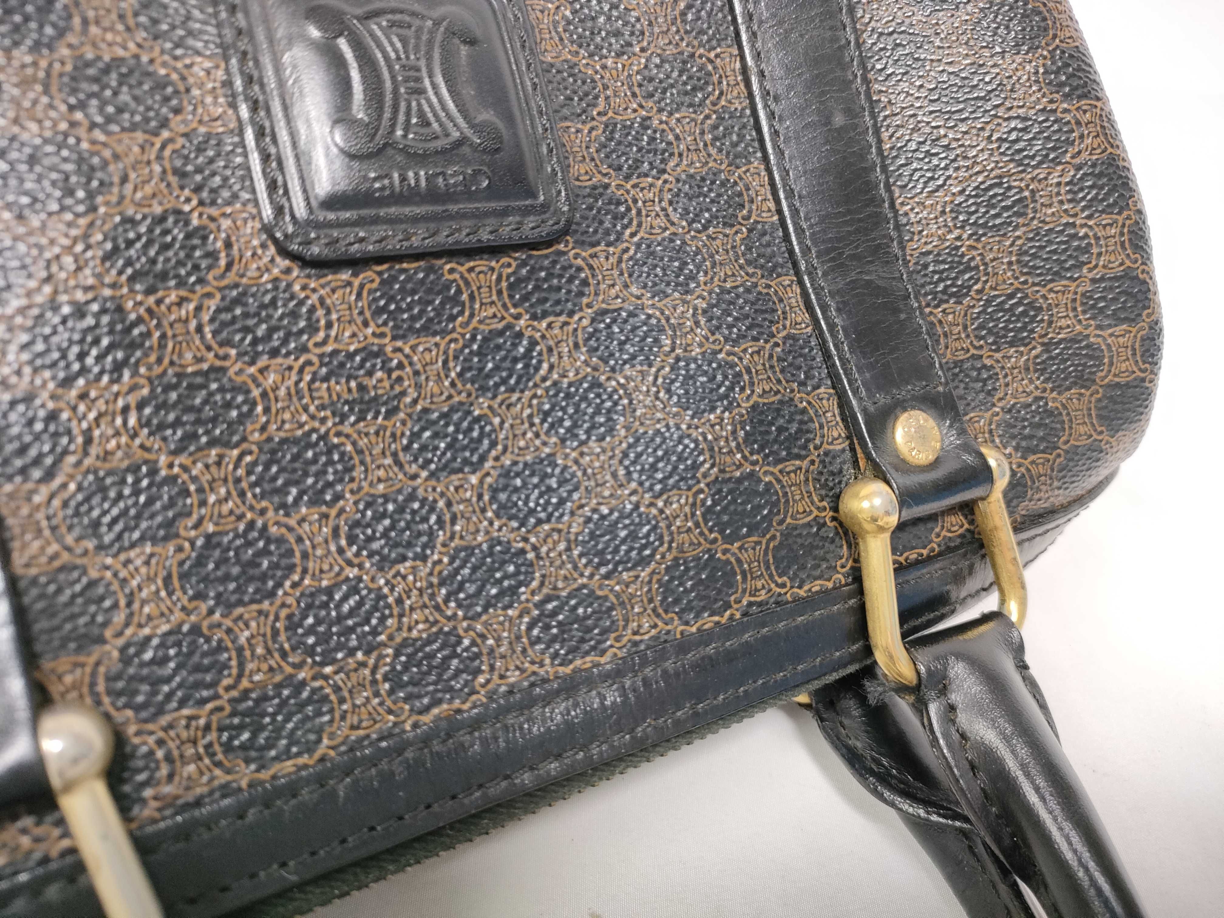 Black Macadam Mini Boston Triomphe Bag Handbag — view 12