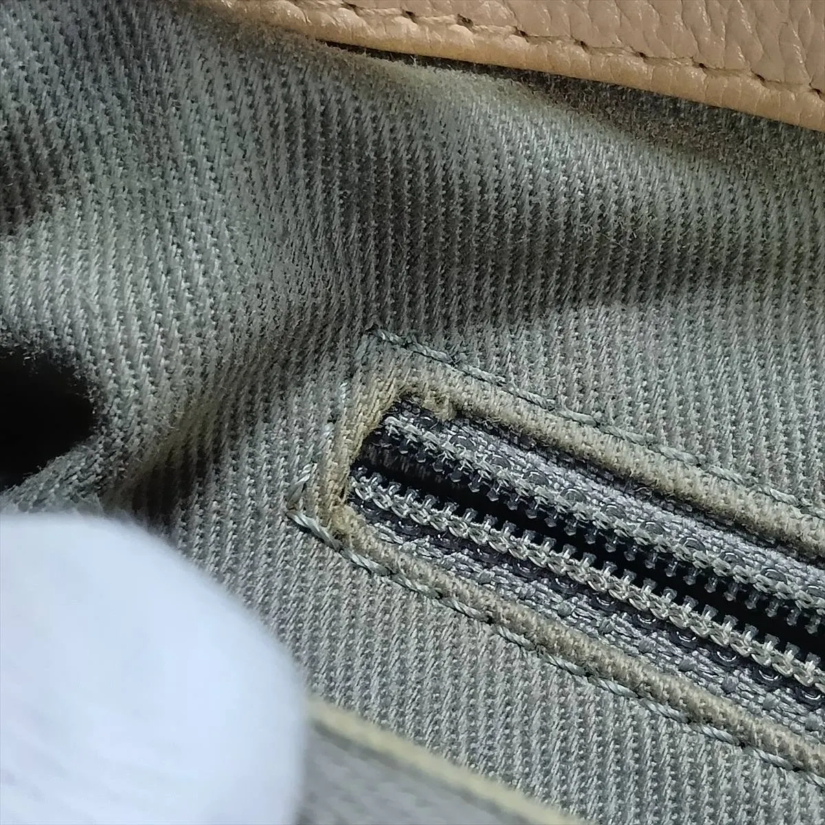 Wild Stitch Leather Chain Tote Bag, Beige, Silver Hardware, 18010432, Serial Number 18 — view 15