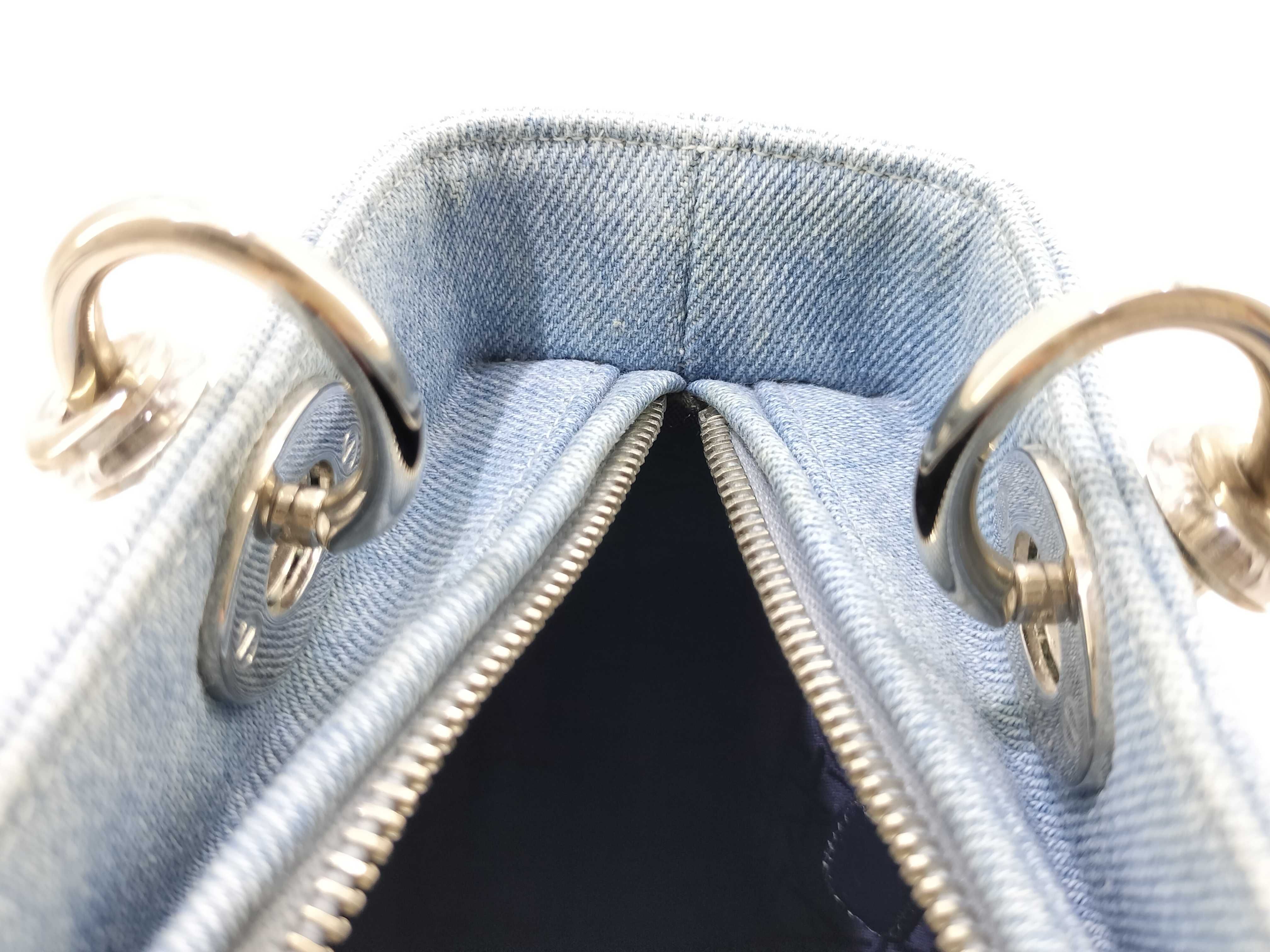 Lady Dior 2WAY Lady Cannage Denim Handbag — view 11