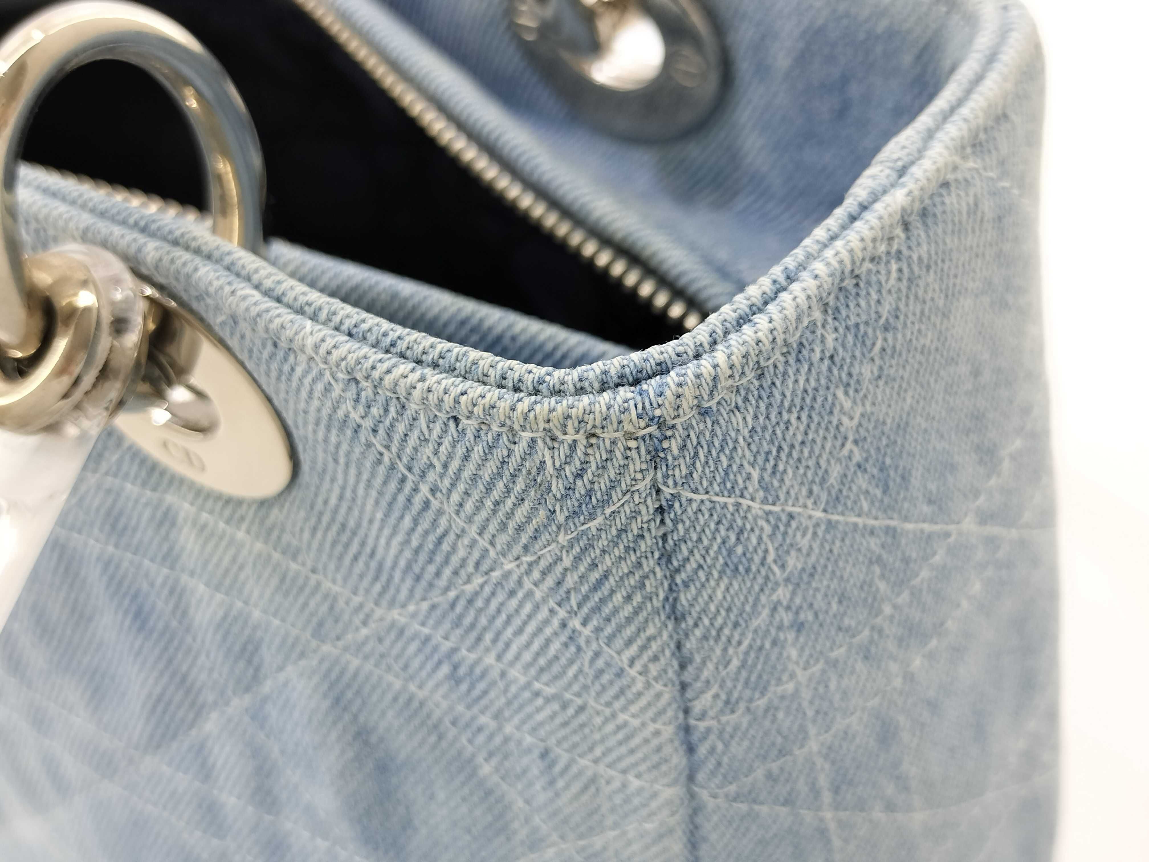 Lady Dior 2WAY Lady Cannage Denim Handbag — view 14
