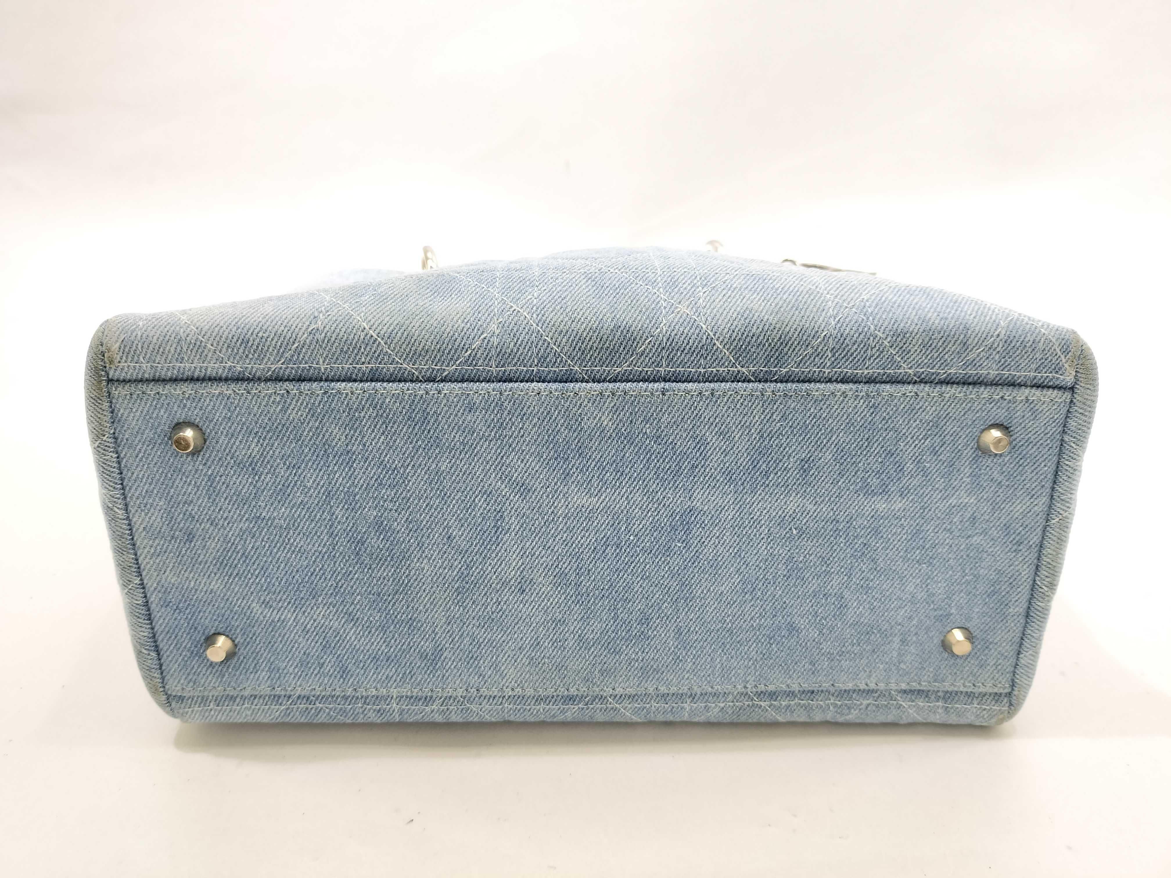 Lady Dior 2WAY Lady Cannage Denim Handbag — view 3