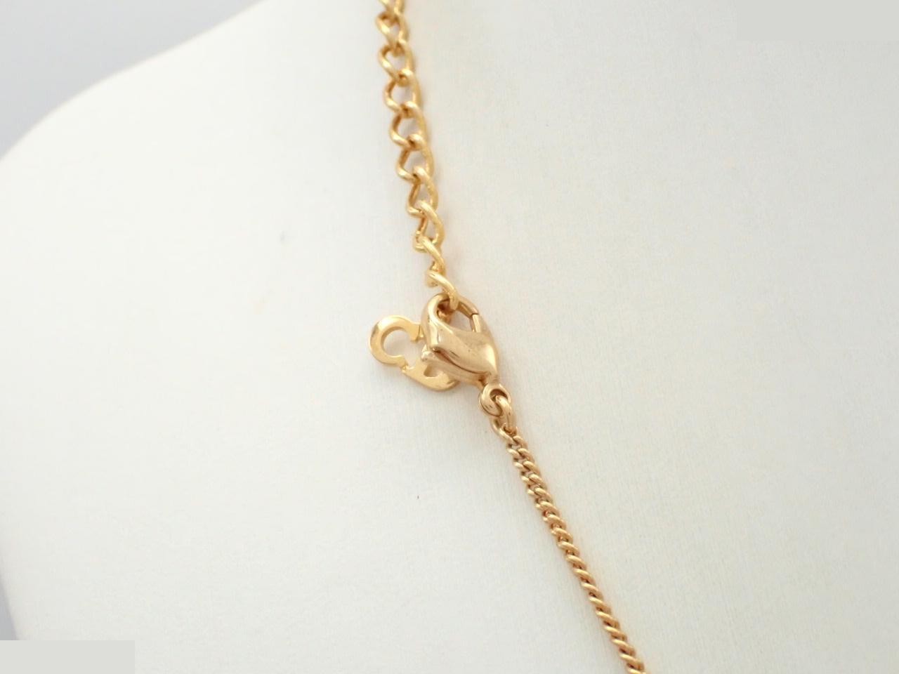 logo gold necklace, with box, total length approximately 45cm. — view 2