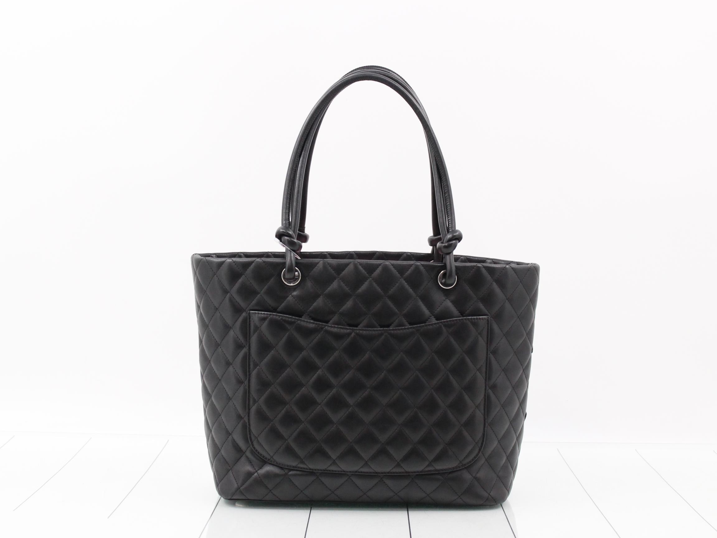 Cambon Line tote bag, lambskin, black, with sticker, item number 12. — view 2