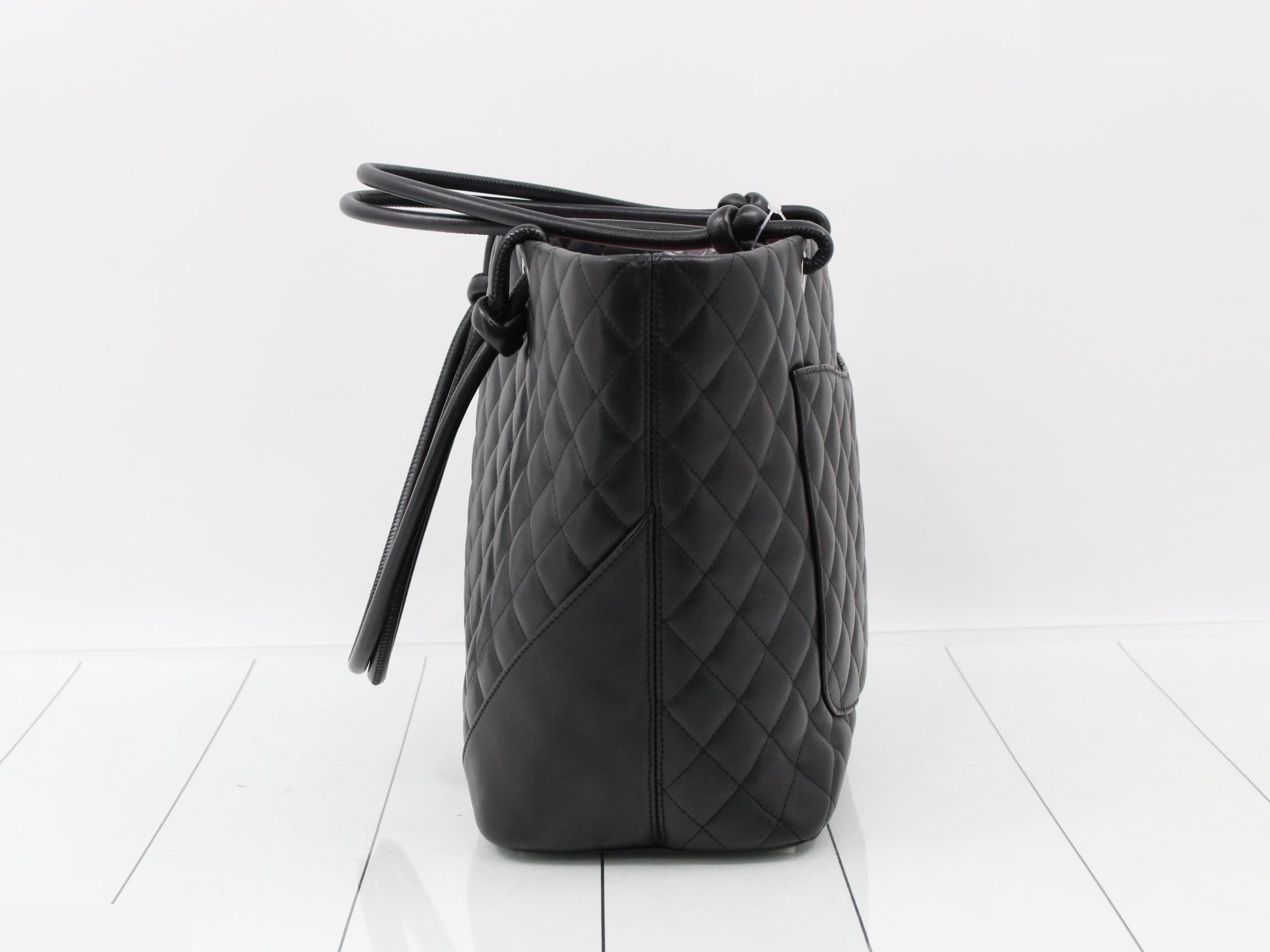 Cambon Line tote bag, lambskin, black, with sticker, item number 12. — view 3