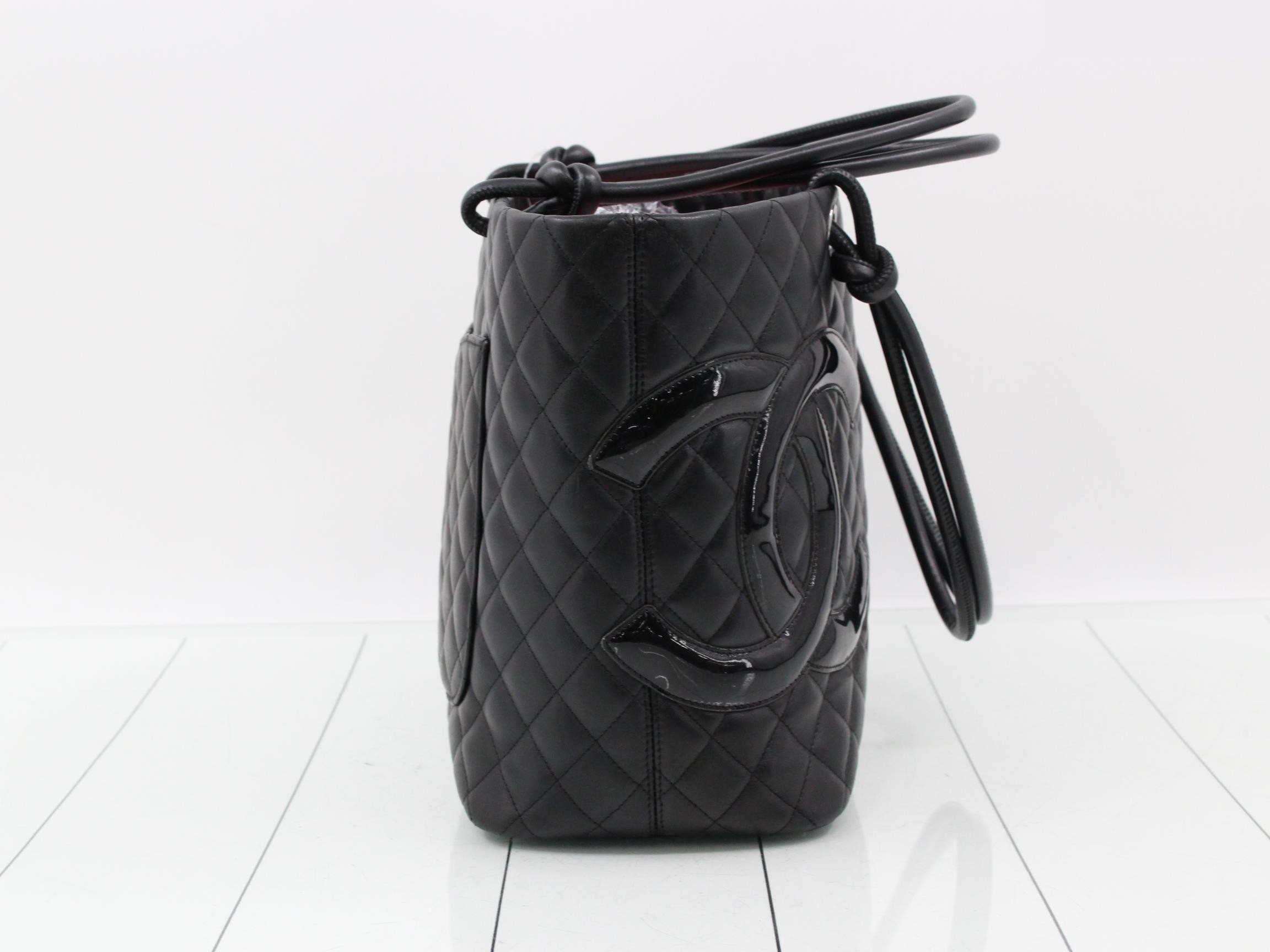 Cambon Line tote bag, lambskin, black, with sticker, item number 12. — view 4