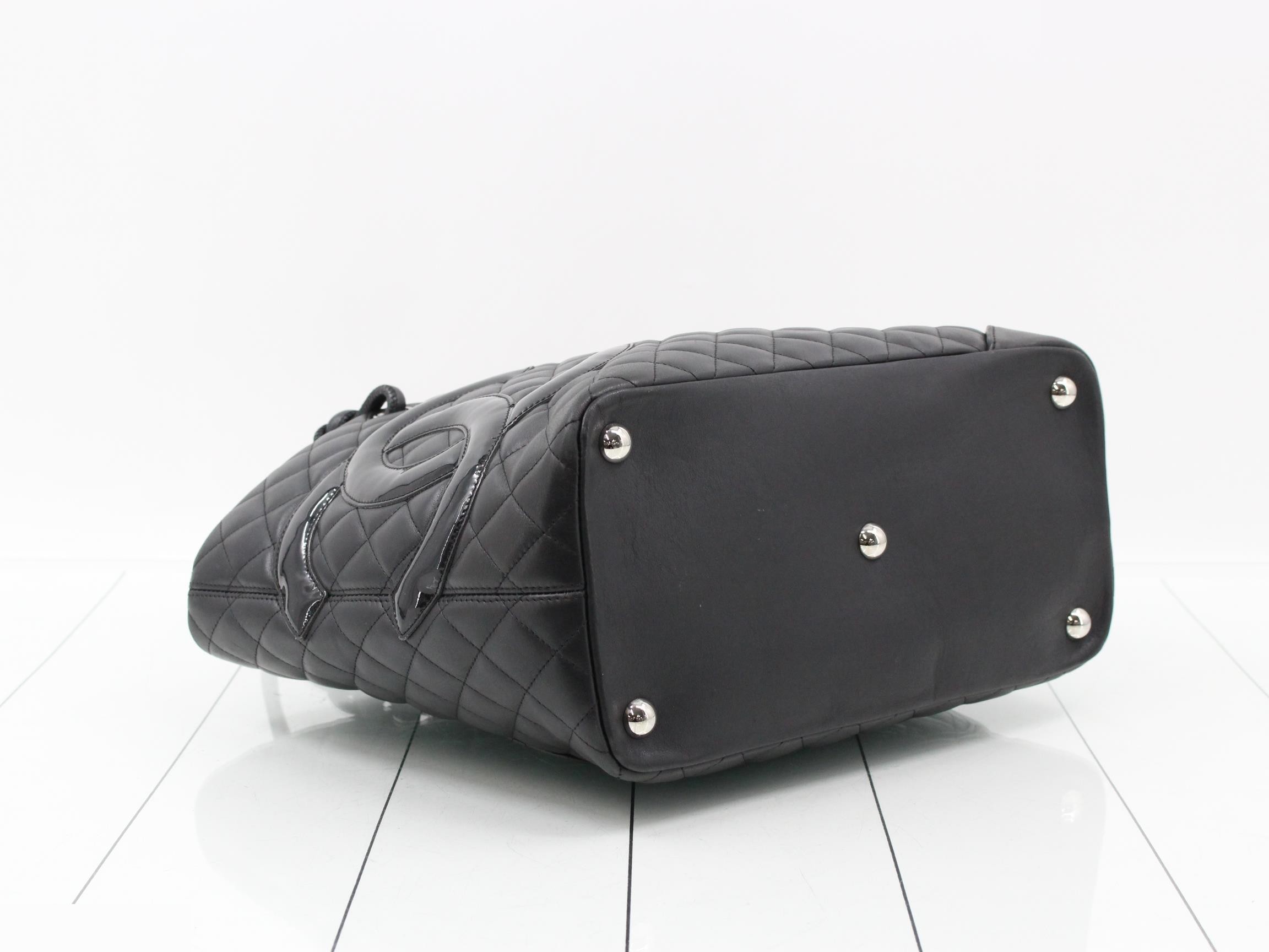 Cambon Line tote bag, lambskin, black, with sticker, item number 12. — view 5
