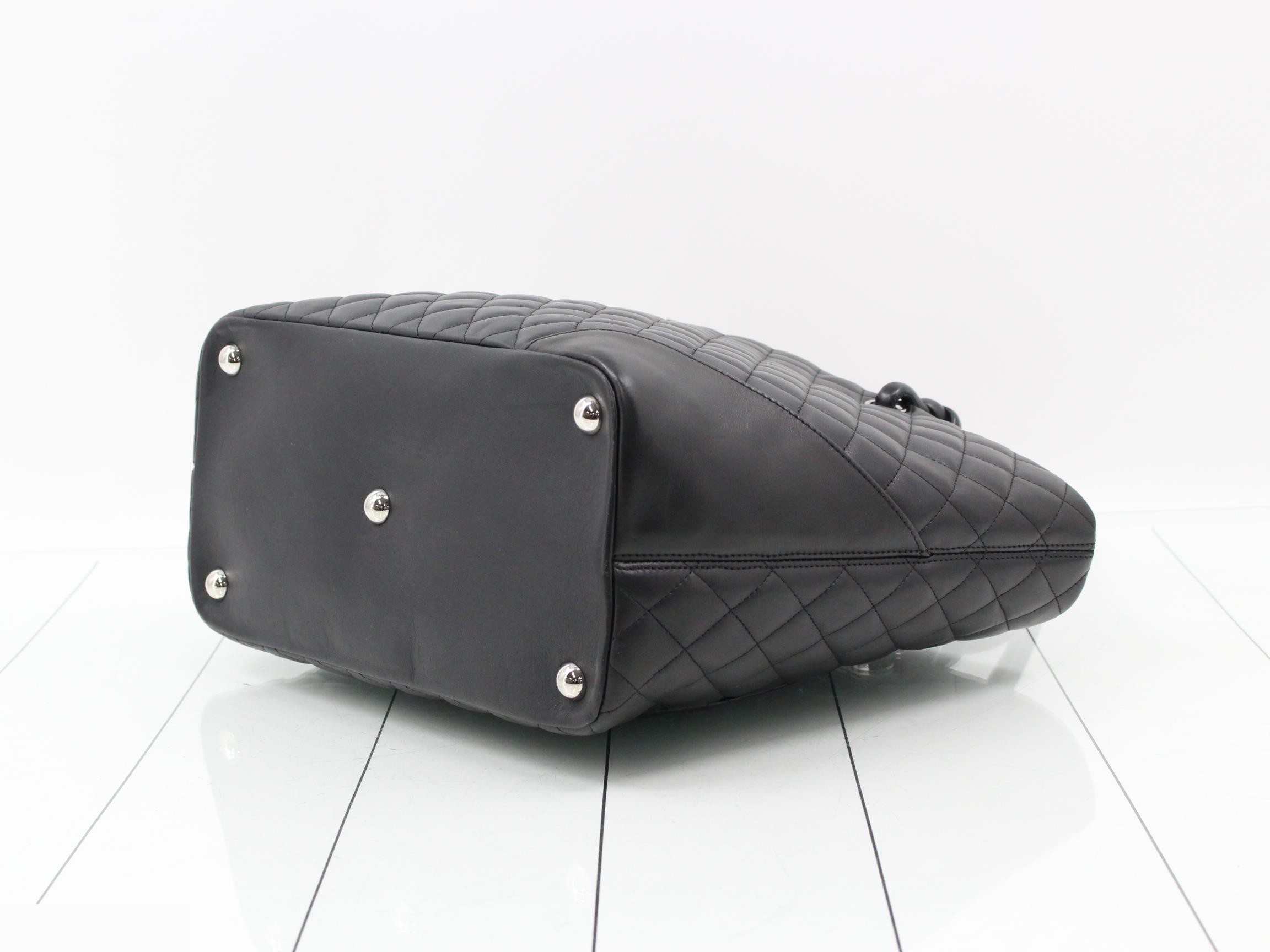 Cambon Line tote bag, lambskin, black, with sticker, item number 12. — view 6