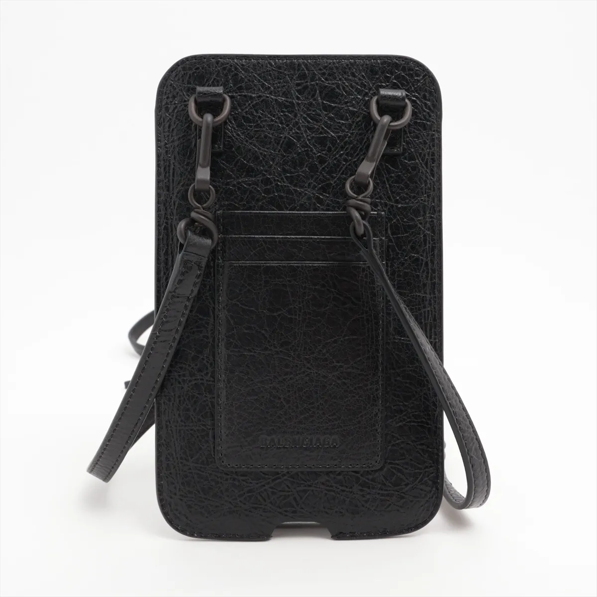 Phone Holder Leather Pouch Black — view 2