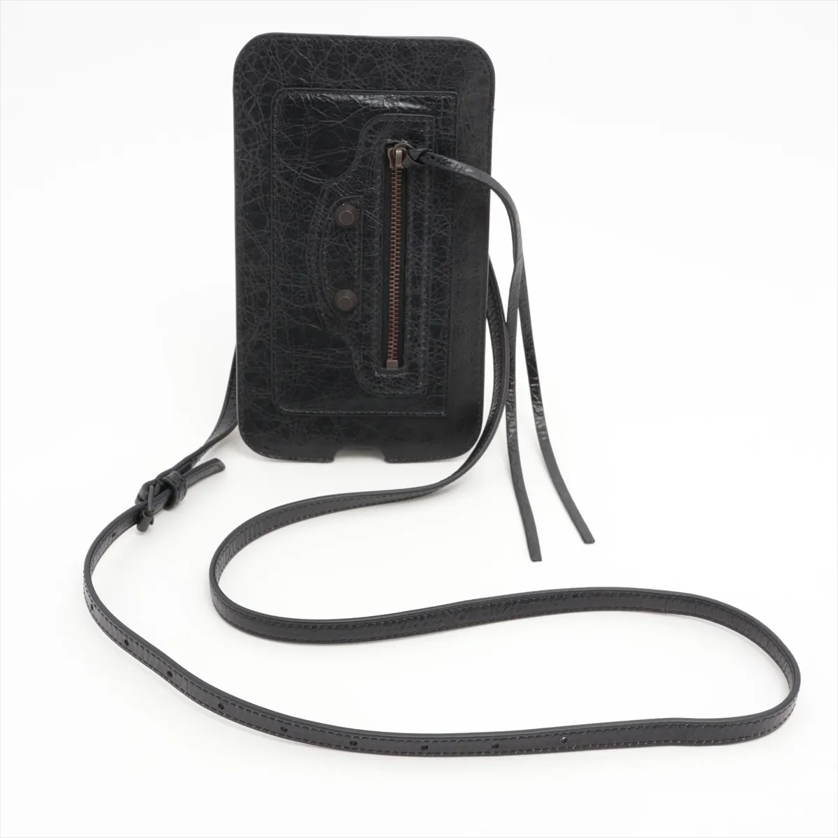 Phone Holder Leather Pouch Black — view 6