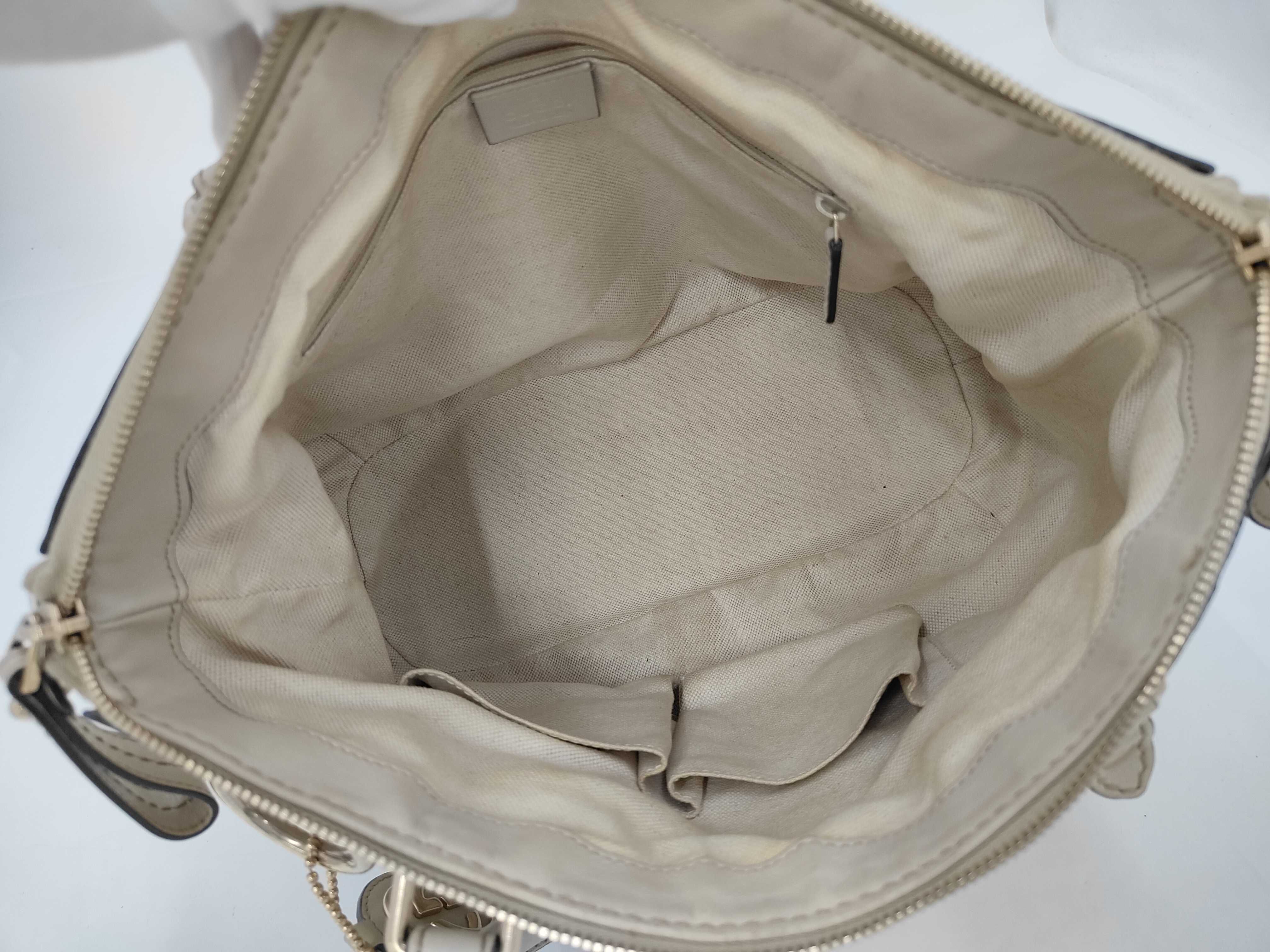 handbag Sookie striped leather white 247902 bag — view 9