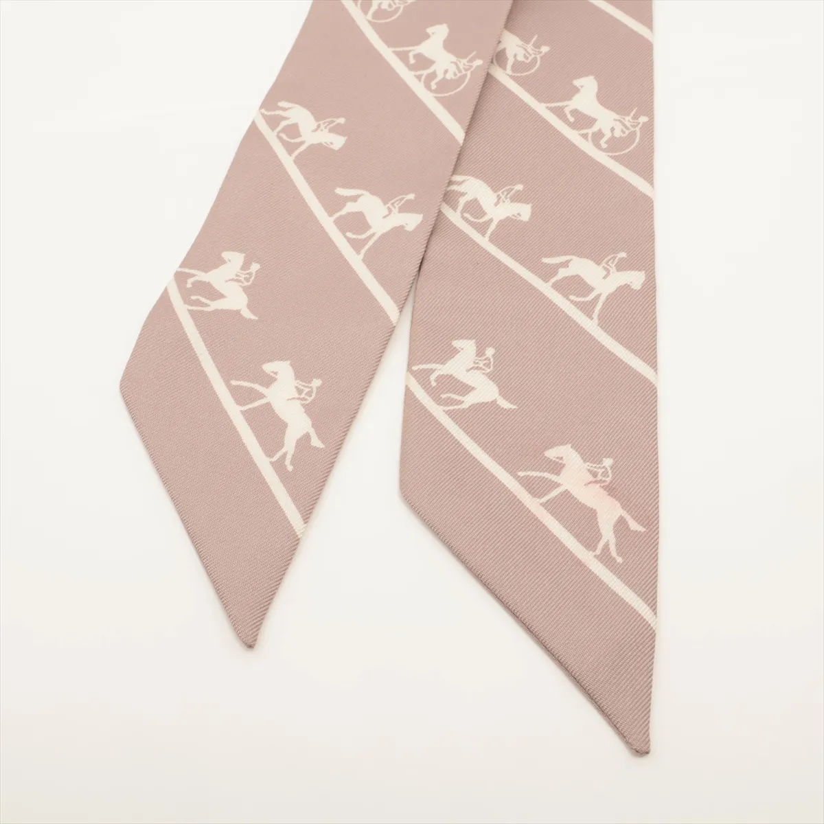 Twilly Scarf, Silk, Greige, — view 2